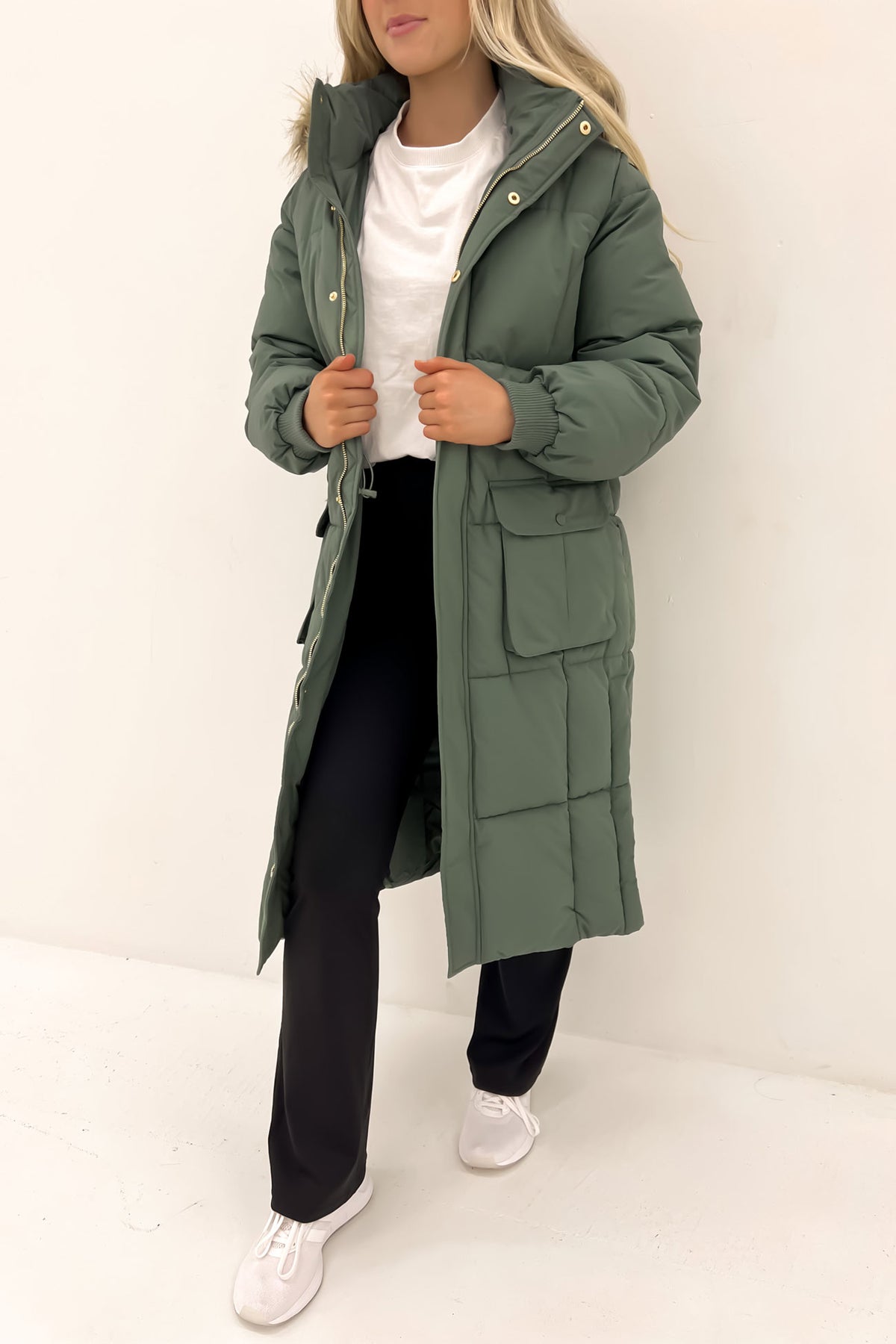 Fur lined puffer jacket on sale