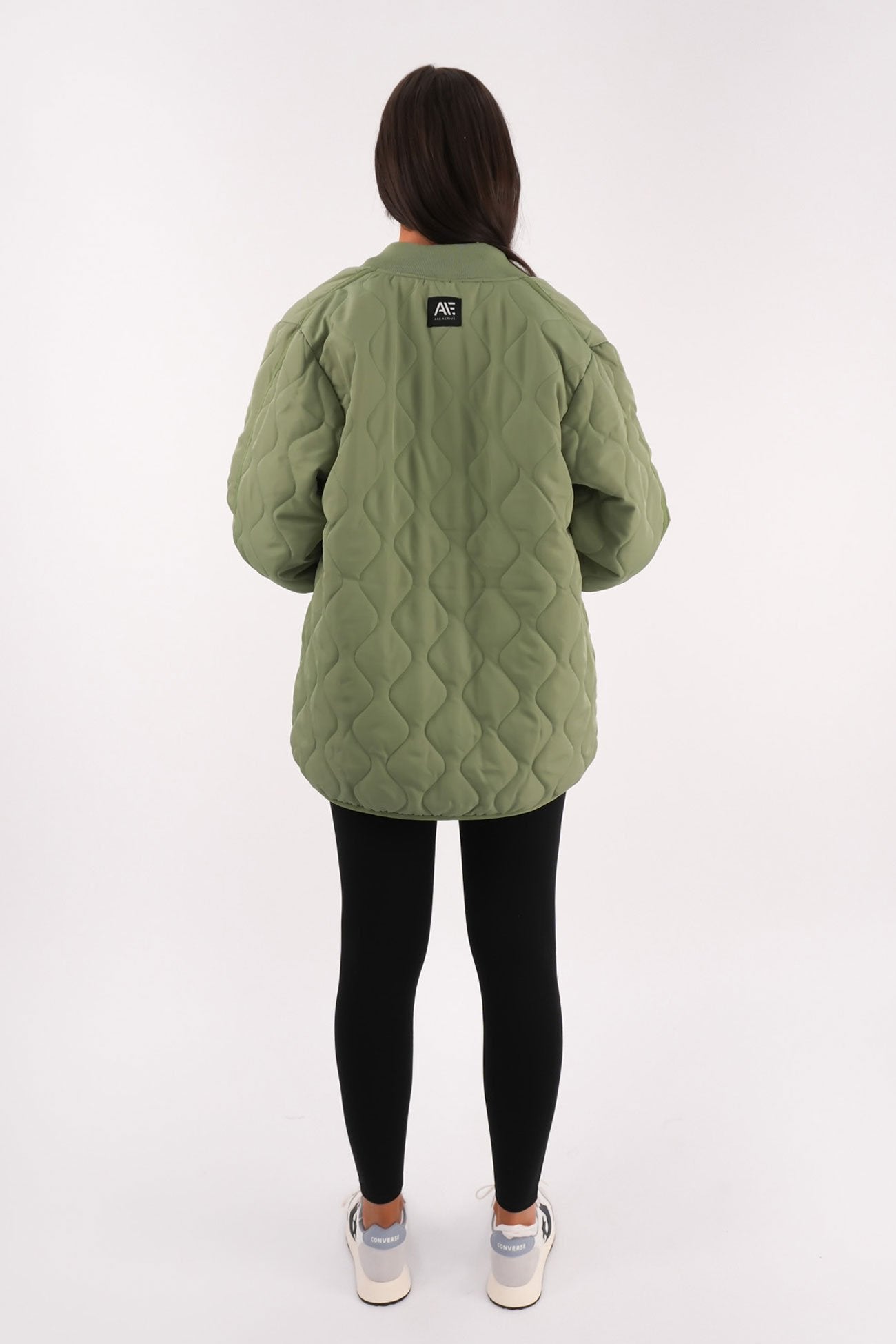 Active Quilted Jacket Khaki