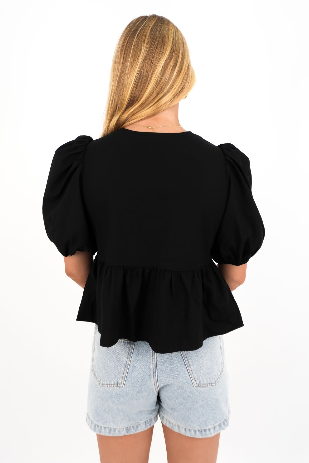 Aftersun Linen Top Black