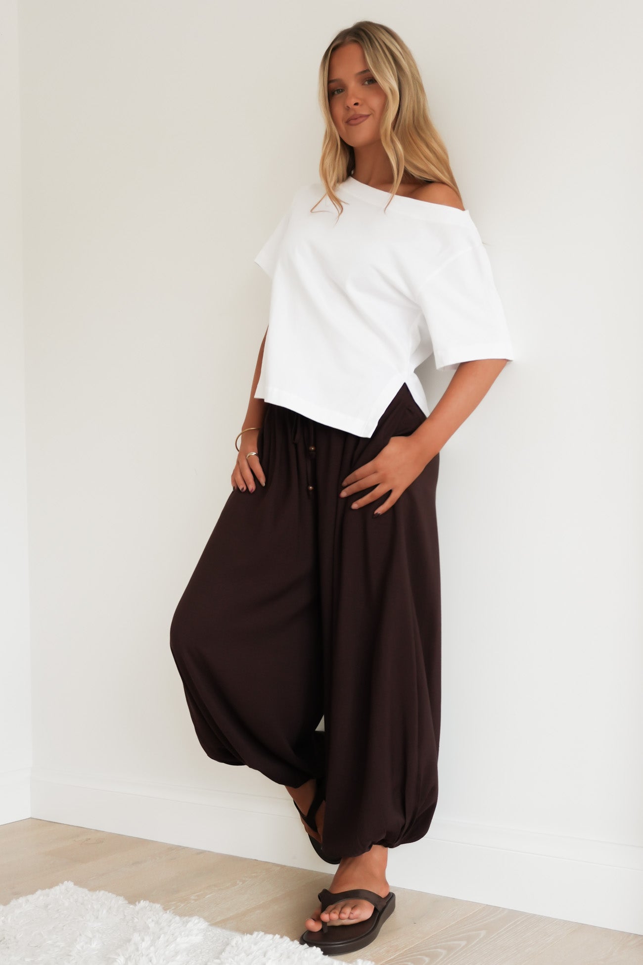 Aila Balloon Pant Chocolate