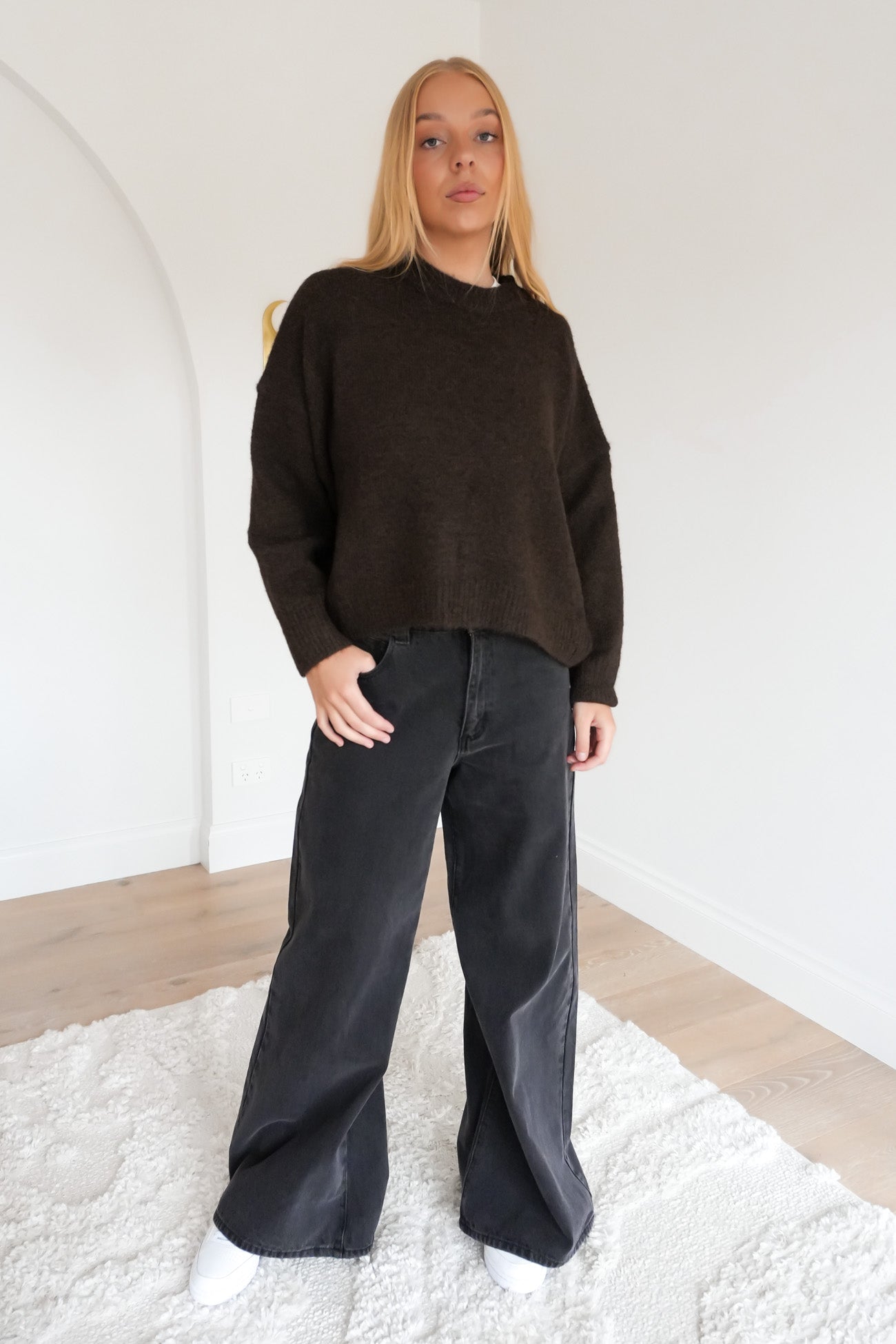 Alcie Knit Jumper Chocolate