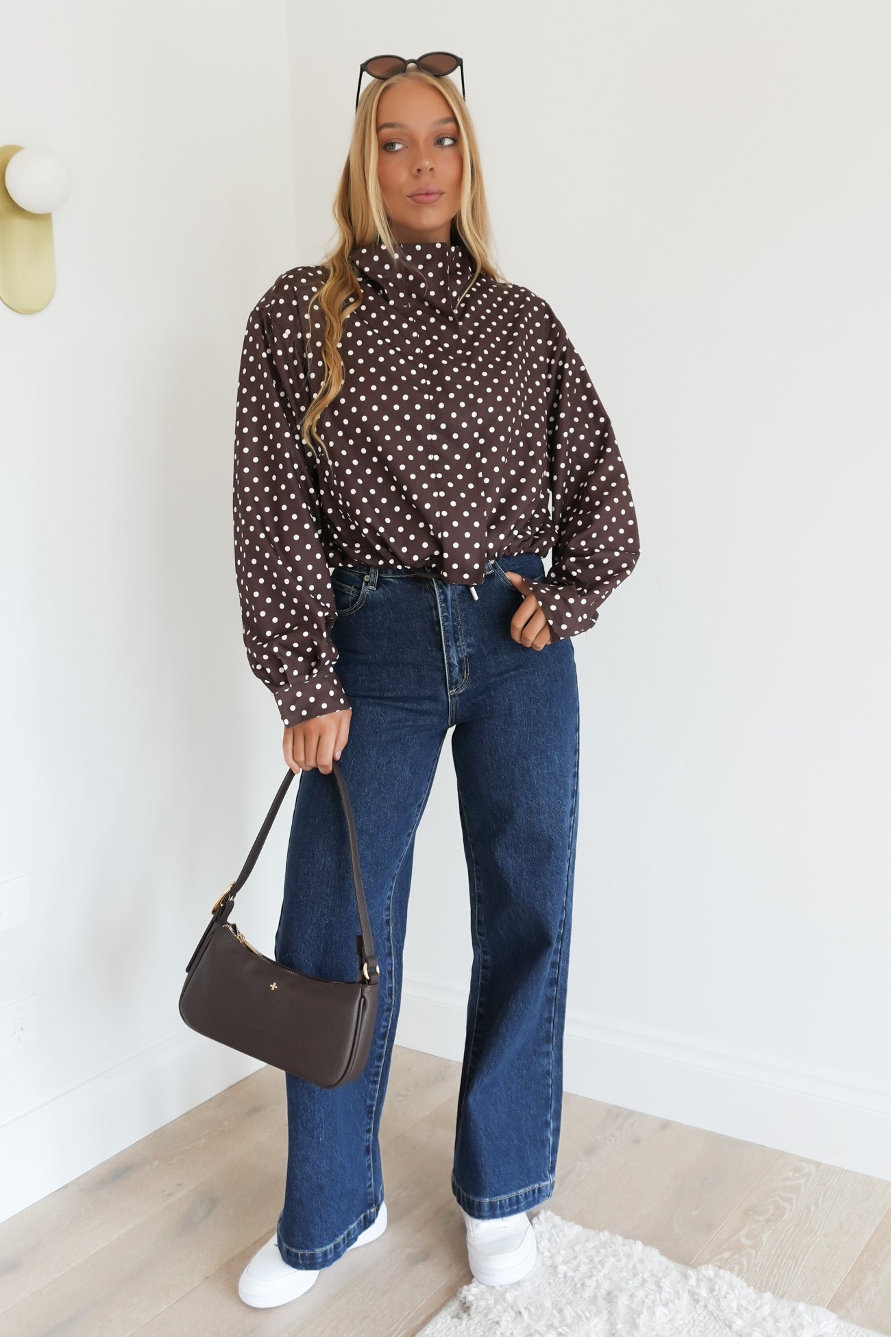 Aleks Jacket Brown Polka Dot