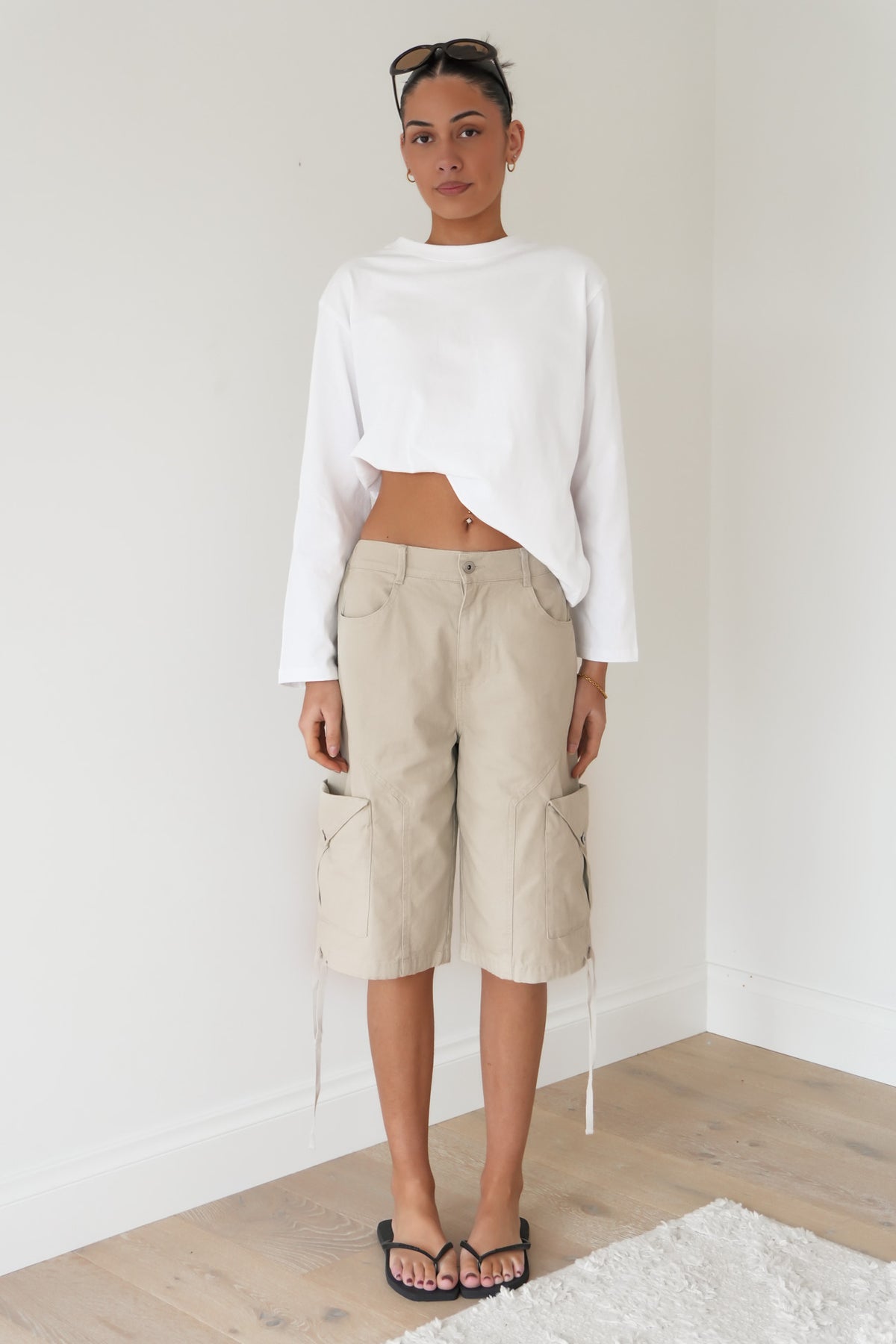 Alexia Cargo Jort Beige