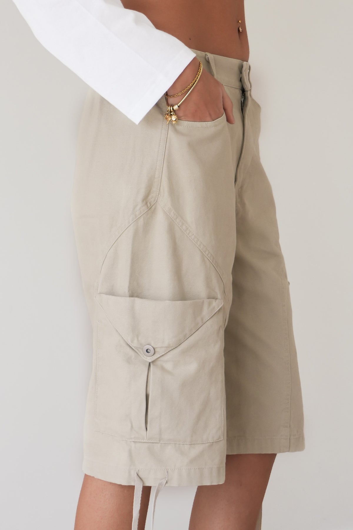 Alexia Cargo Jort Beige