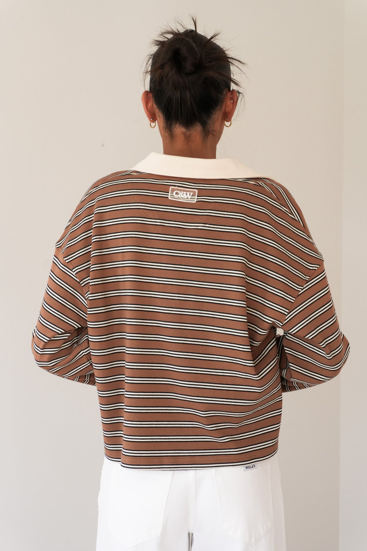 Alisa Rugby Tee Toffee Stripe