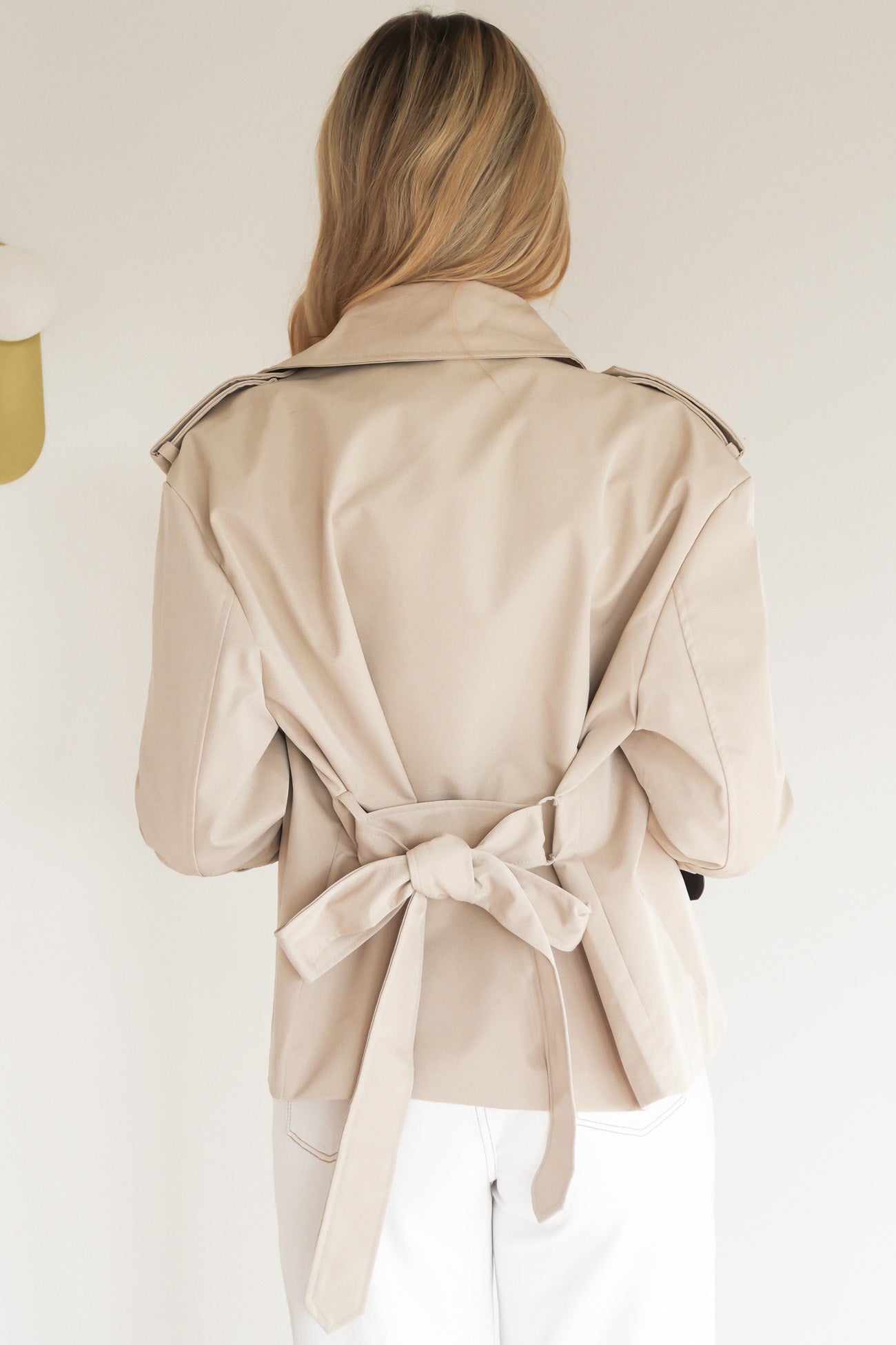 Alysia Crop Trench Beige