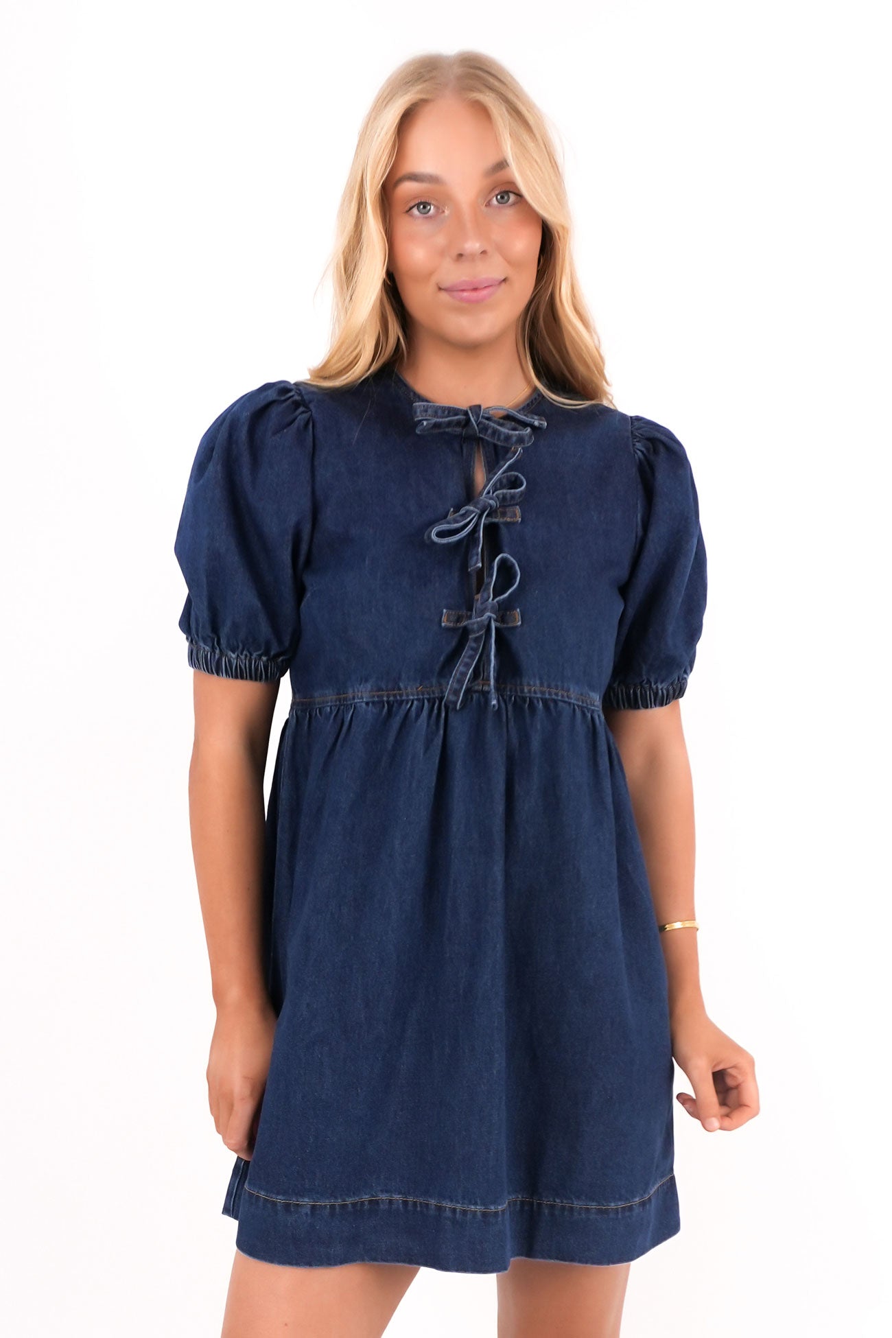 Amalie Mini Dress Dark Blue