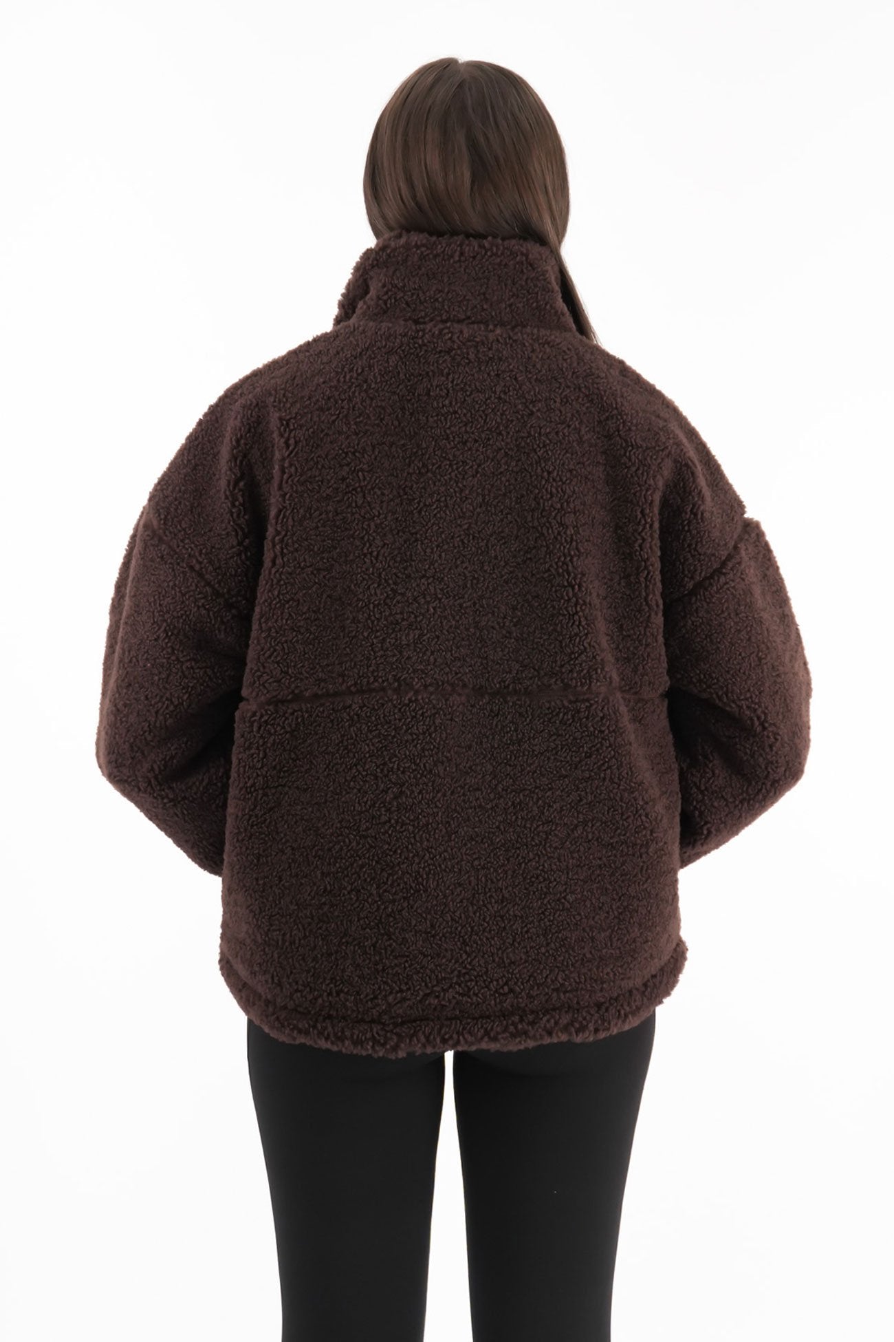 Amara Quarter Zip Teddy Brown