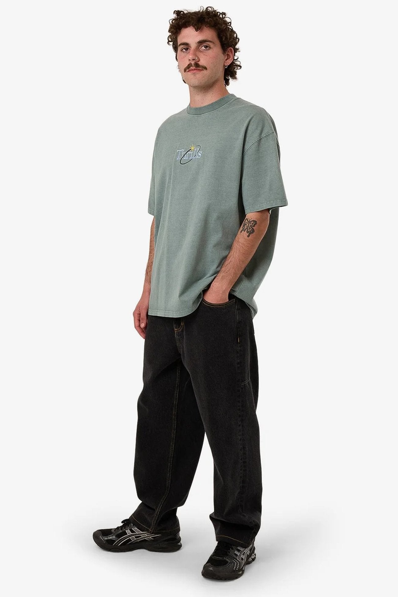Ambient Connections Box Fit Oversize Tee Chinois Green