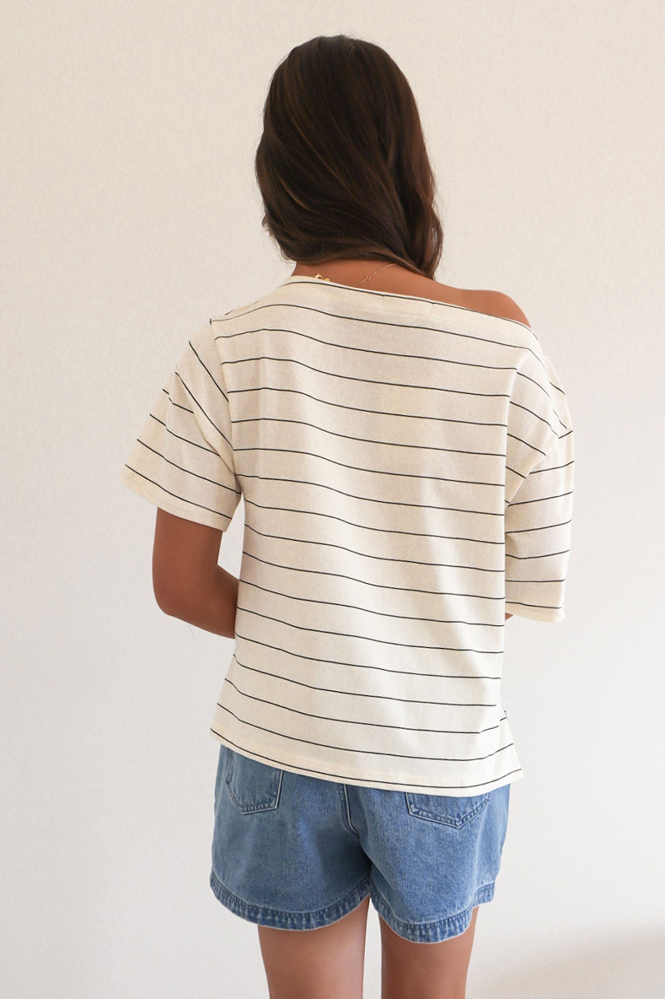 Aminta Tee Cream Stripe