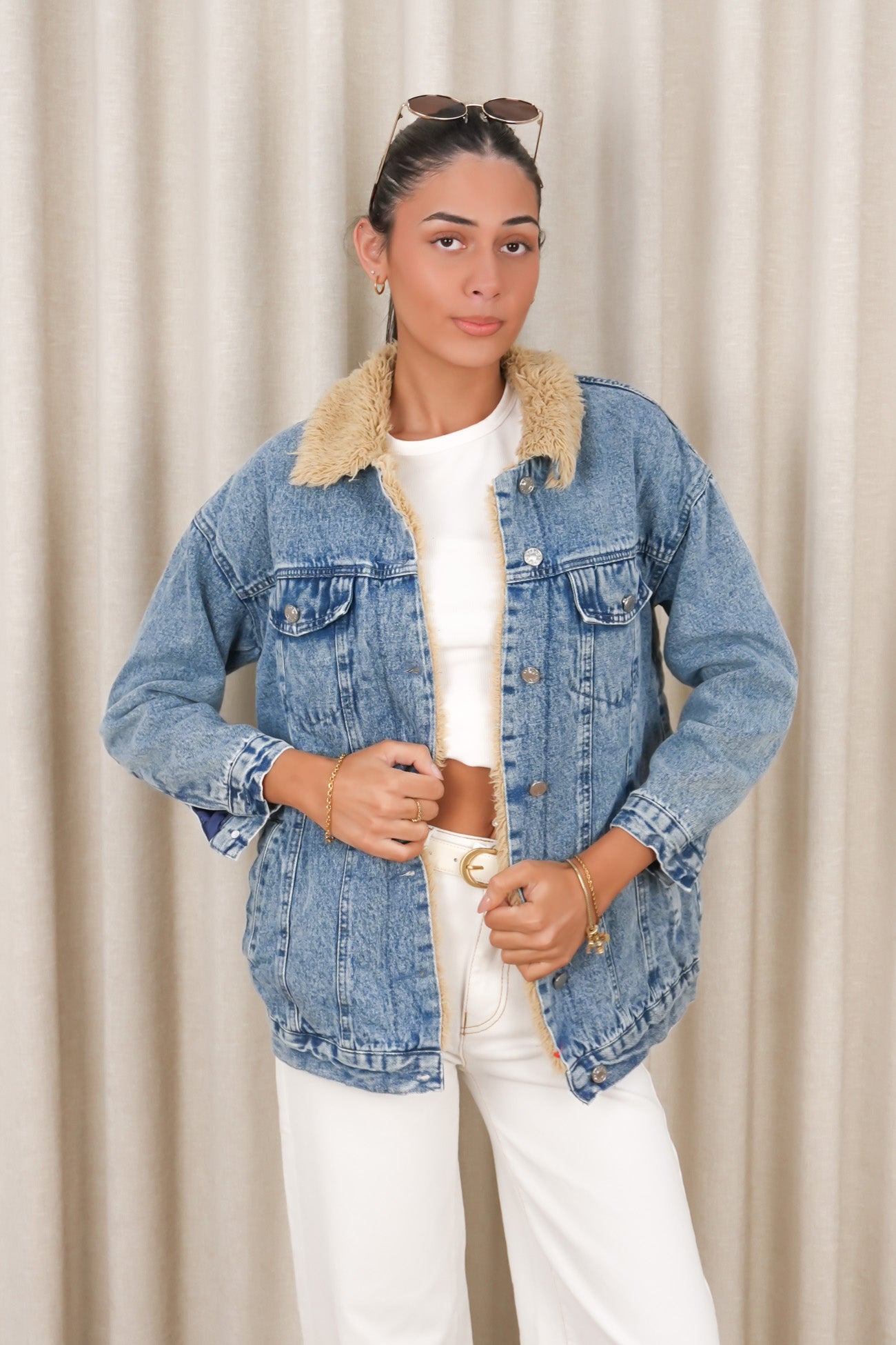 Angelina Denim Jacket Blue Acid Wash
