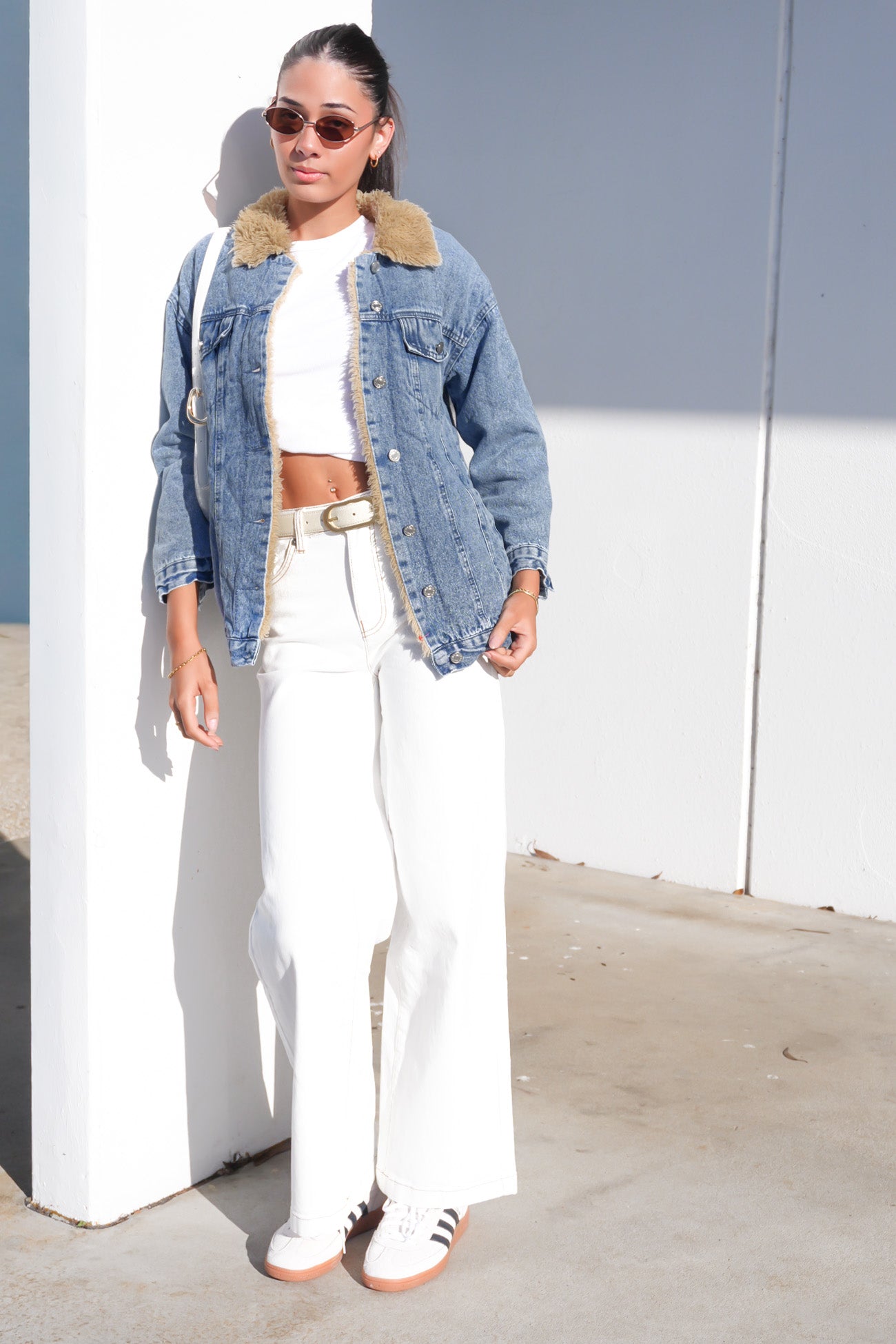 Angelina Denim Jacket Blue Acid Wash