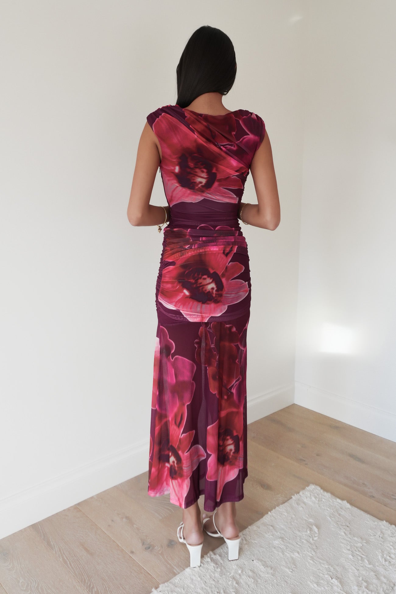 Annaliese Maxi Dress Fuchsia Floral