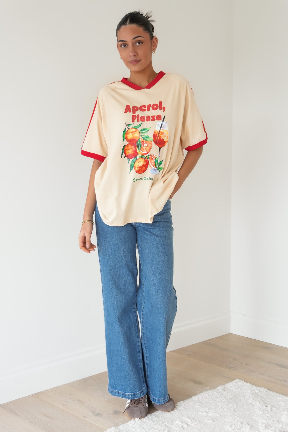Aperol Tee Cream Red