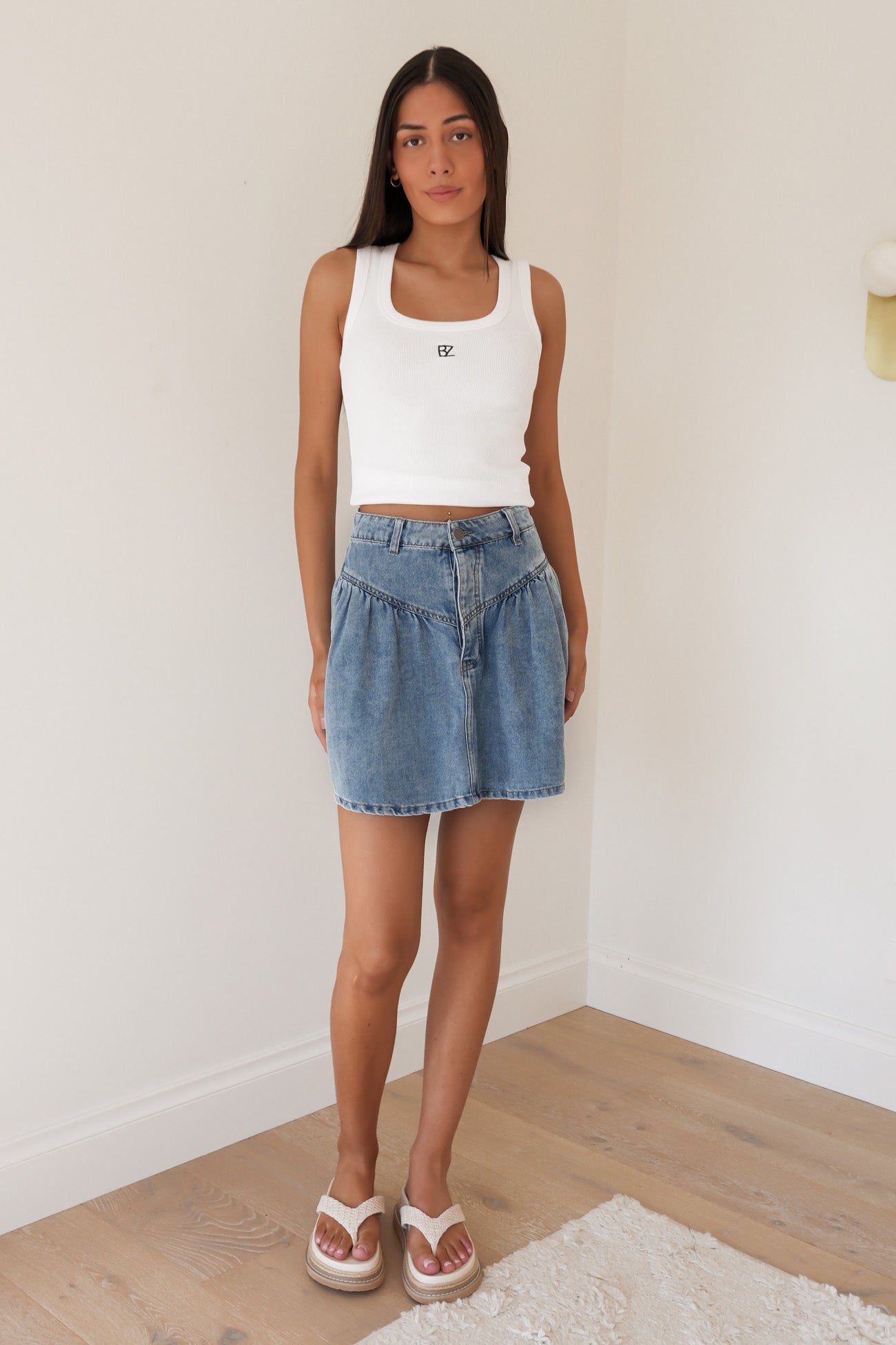 Arlo Mini Skirt Light Blue