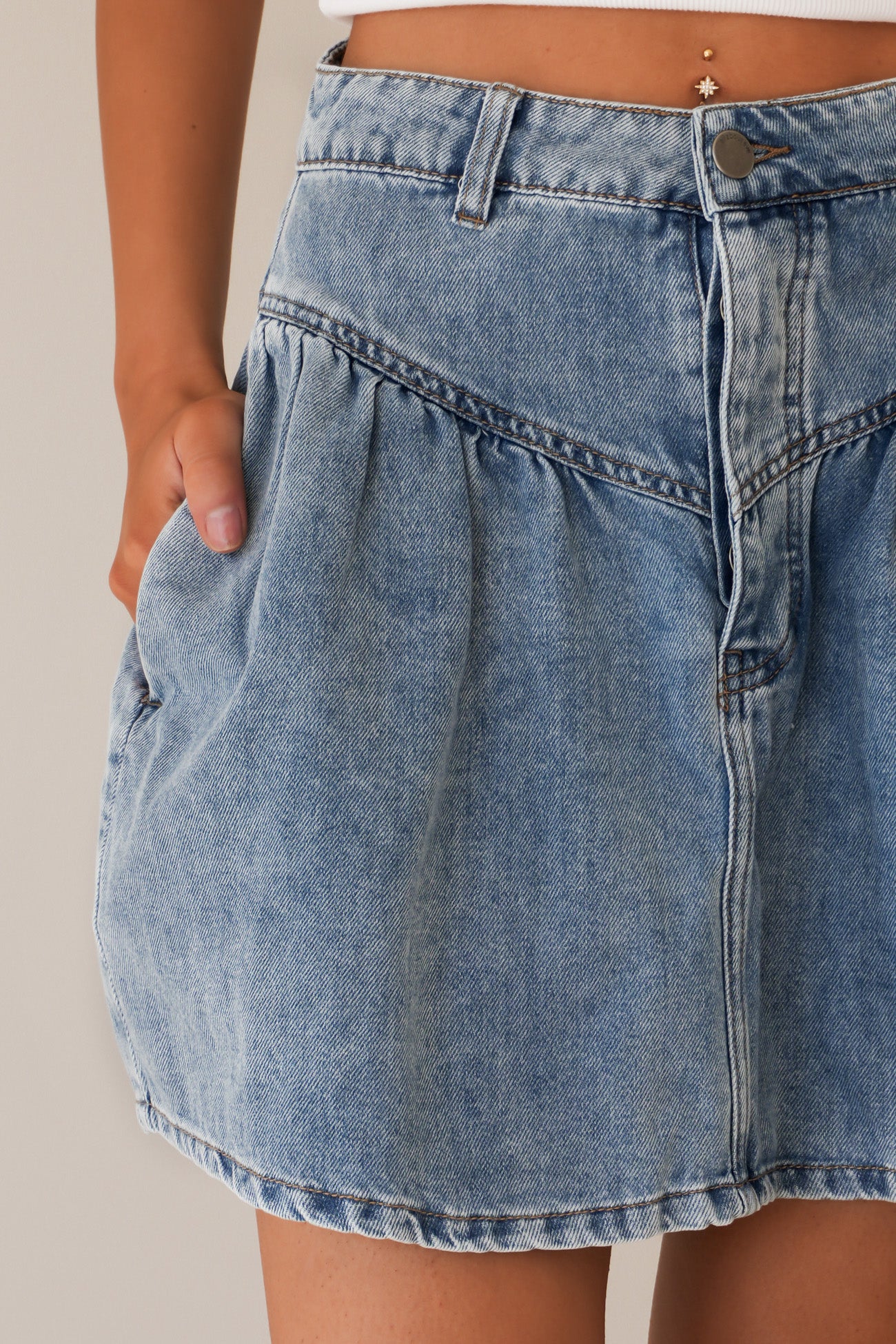 Arlo Mini Skirt Light Blue