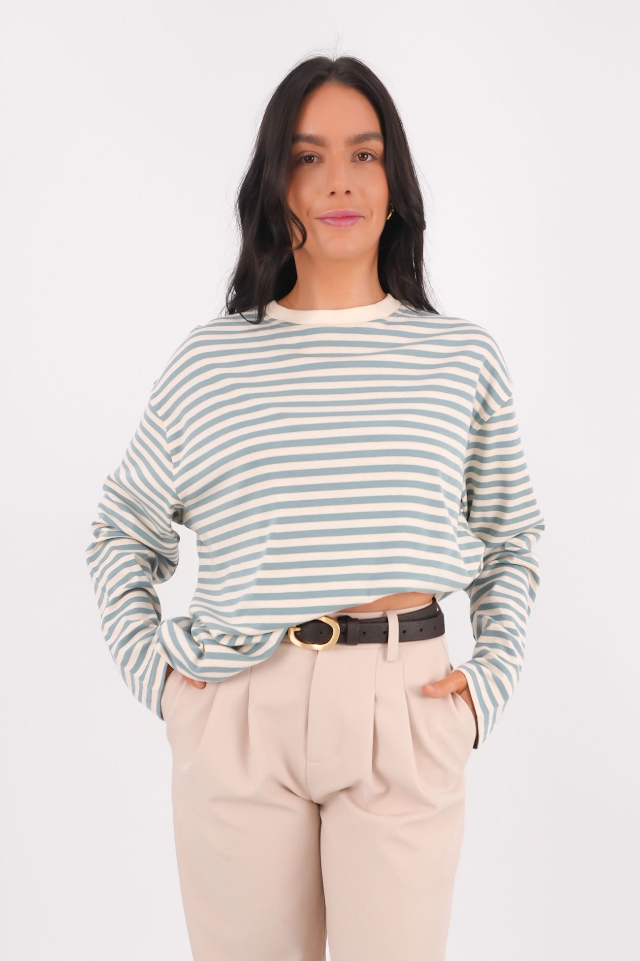 Arlow Long Sleeve Tee Blue Stripe