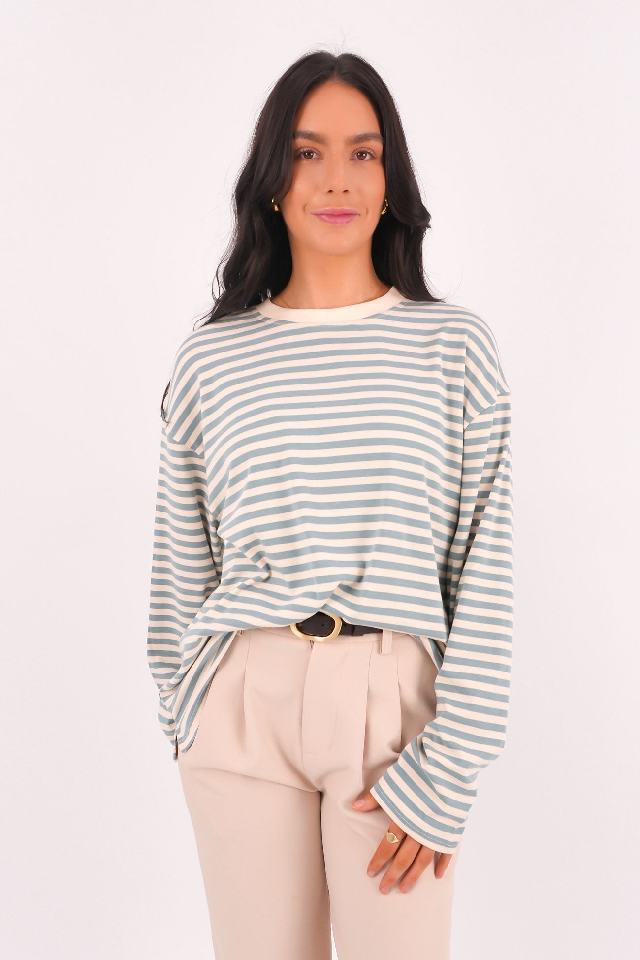 Arlow Long Sleeve Tee Blue Stripe