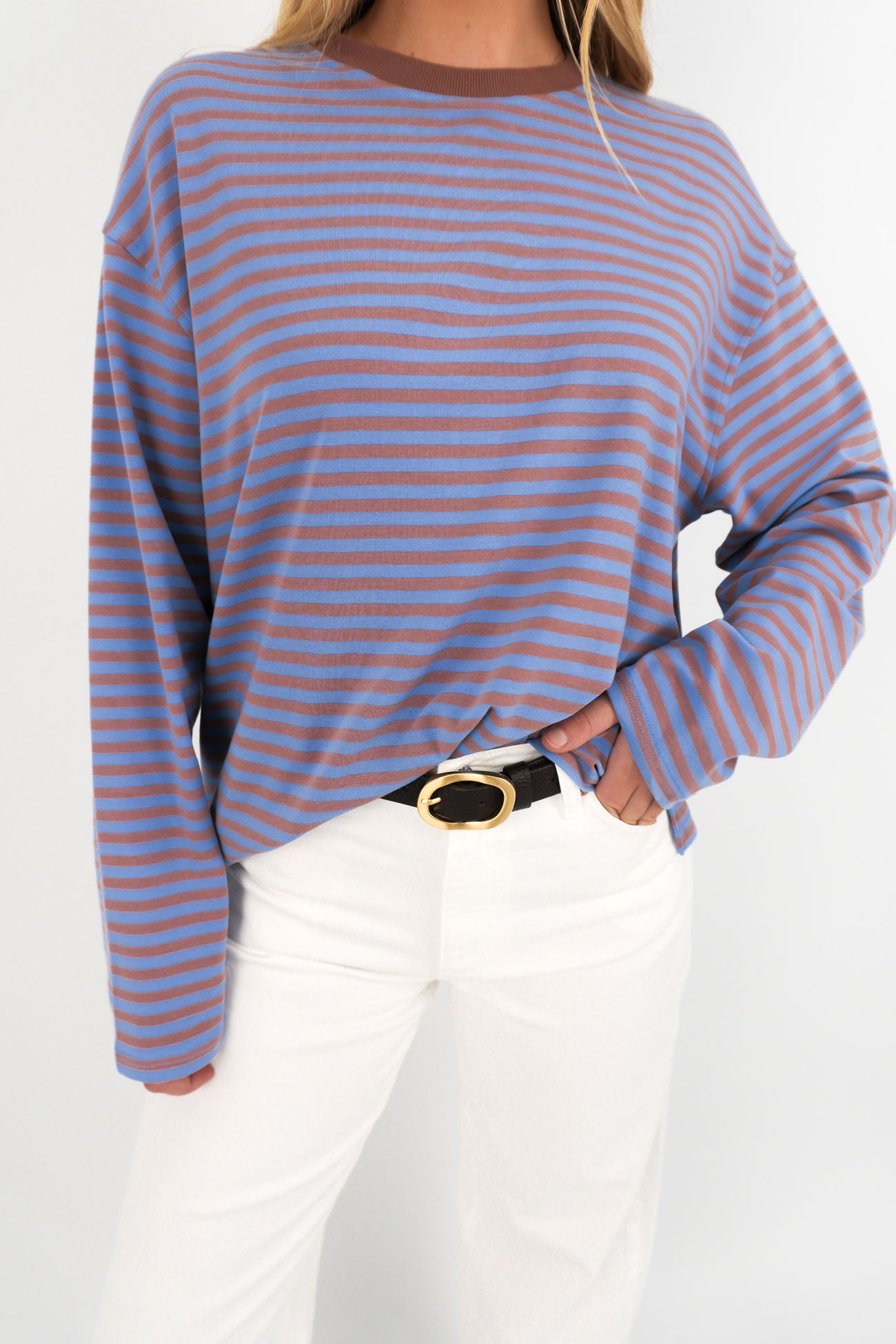 Arlow Long Sleeve Tee Chocolate Blue