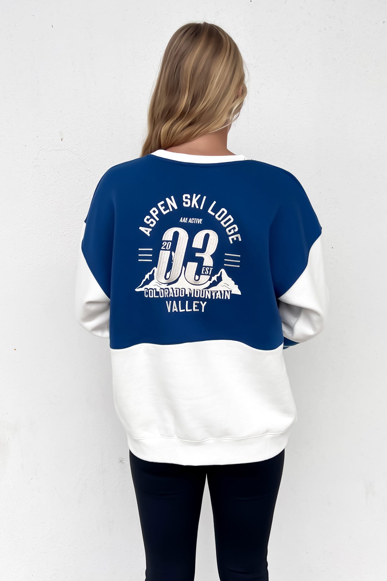 Aspen Athletic Oversized Crew Vintage White
