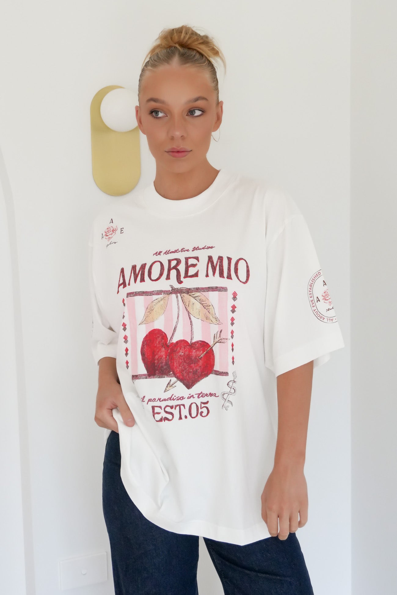 Aurora Oversized Tee Vintage White