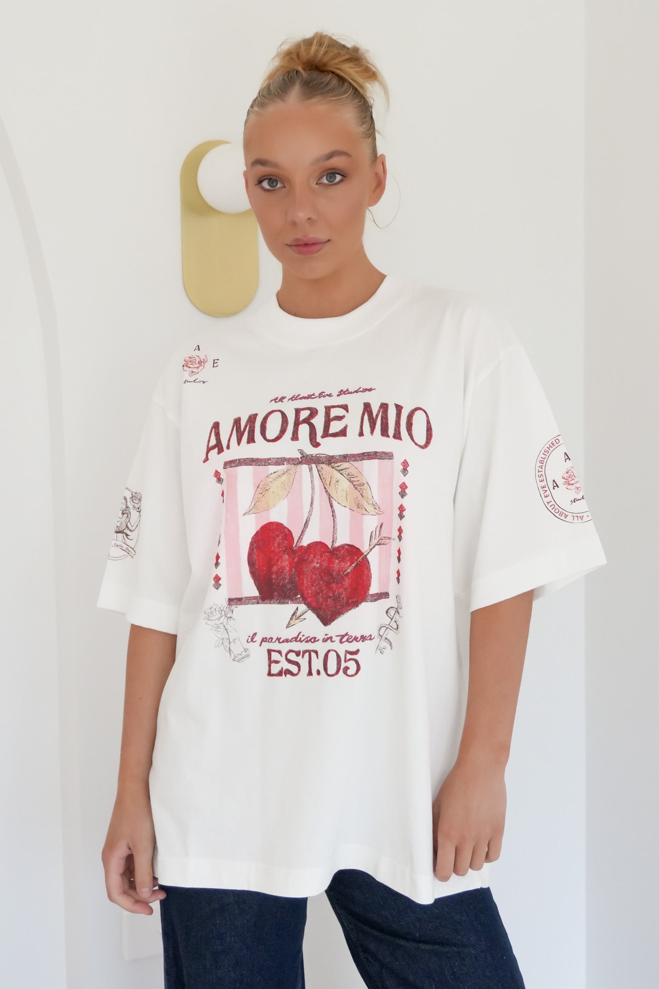 Aurora Oversized Tee Vintage White