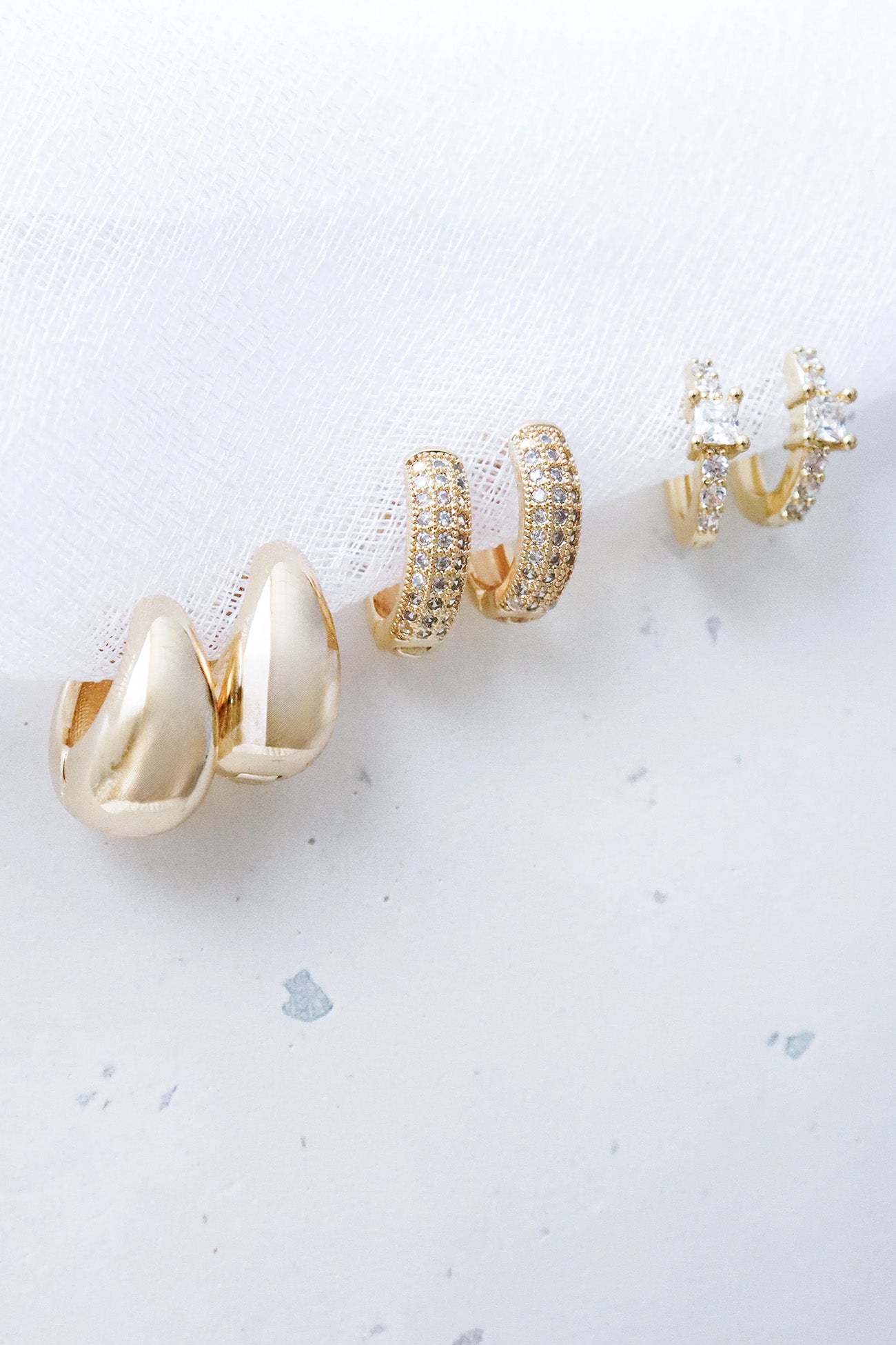 Avara Earring 3 Pack Gold
