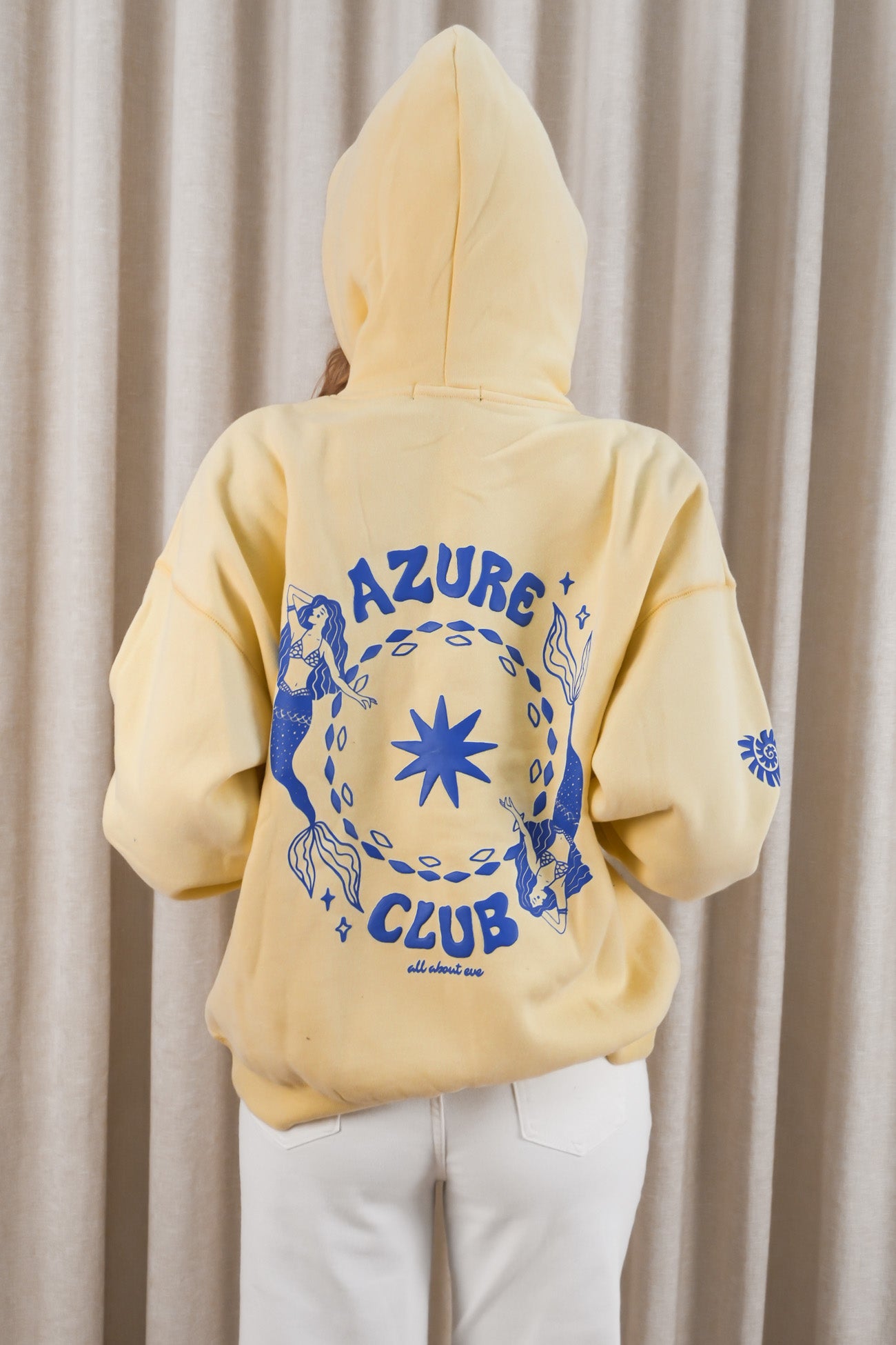 Azure Club Relaxed Hoodie Yellow