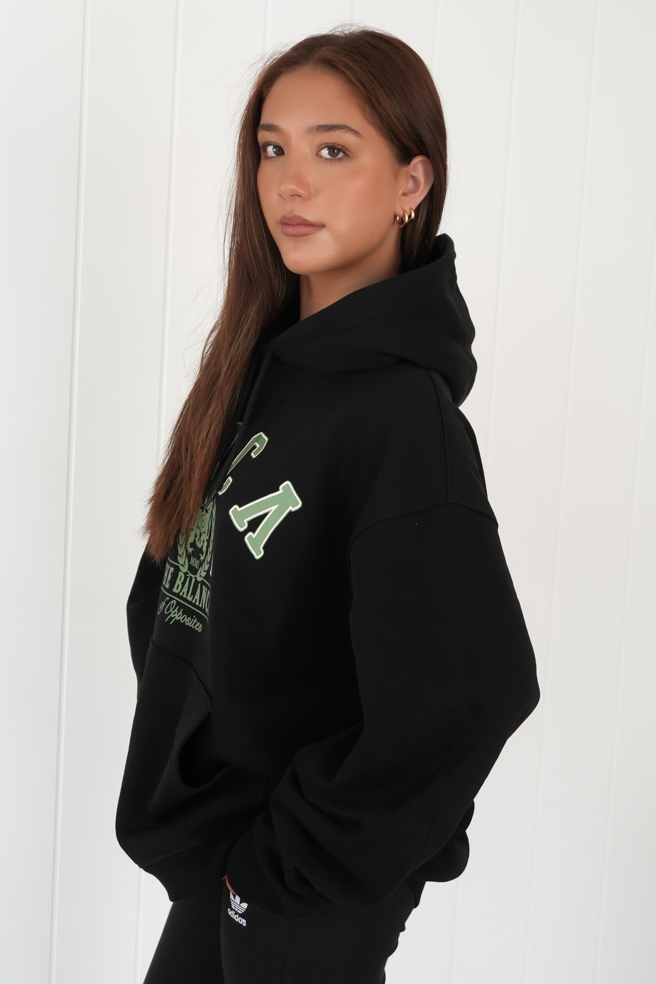 Baggie BF Hoodie Washed Black