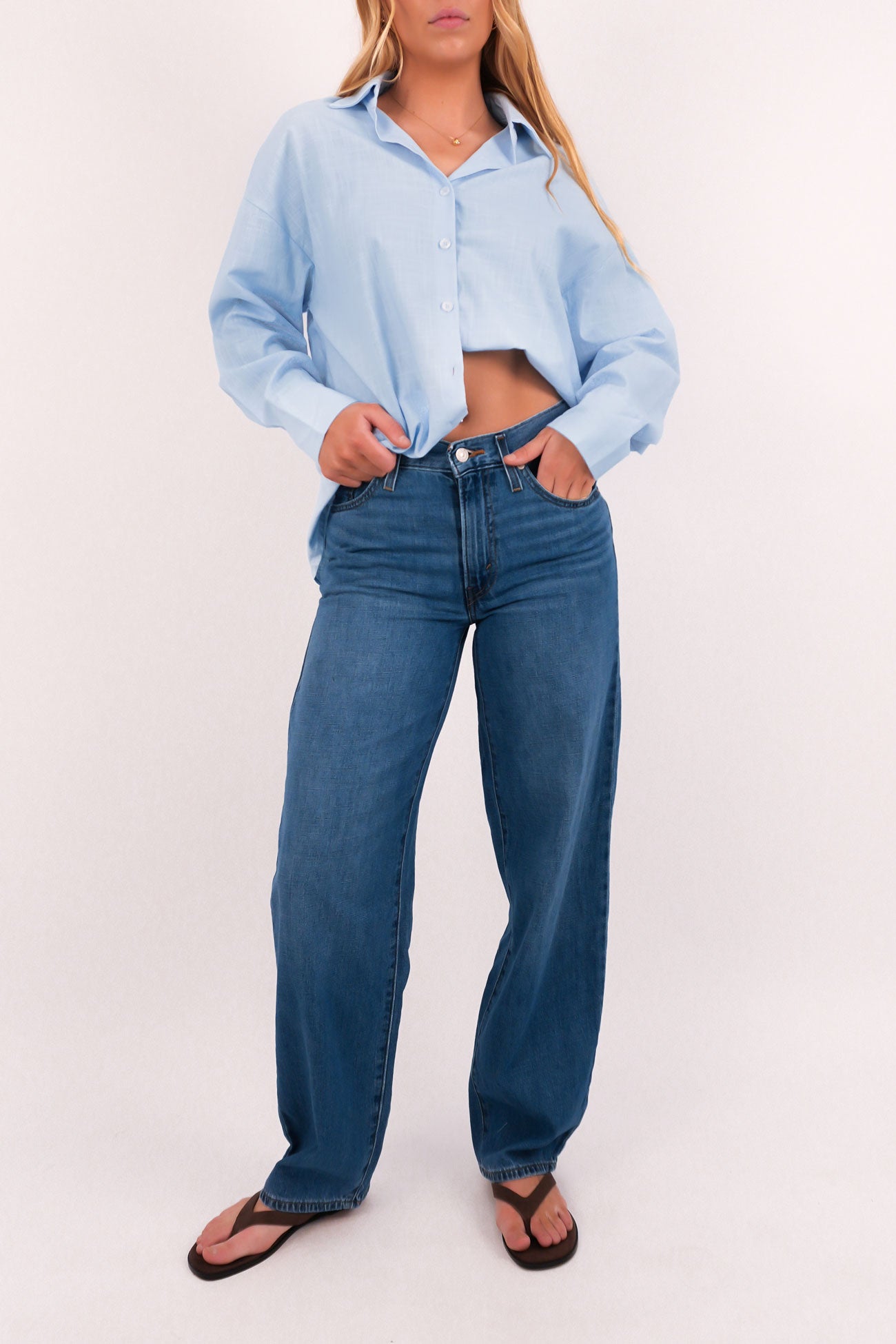 Baggy Dad Jean Heavy Check