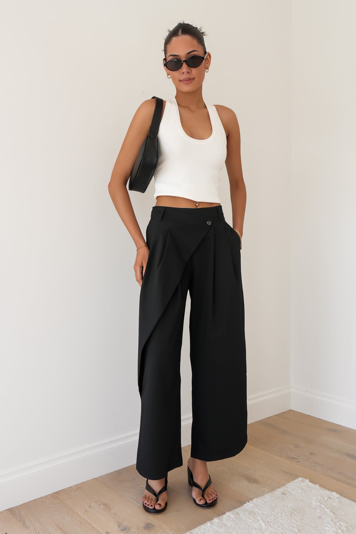 Bailee Asym Pant Black