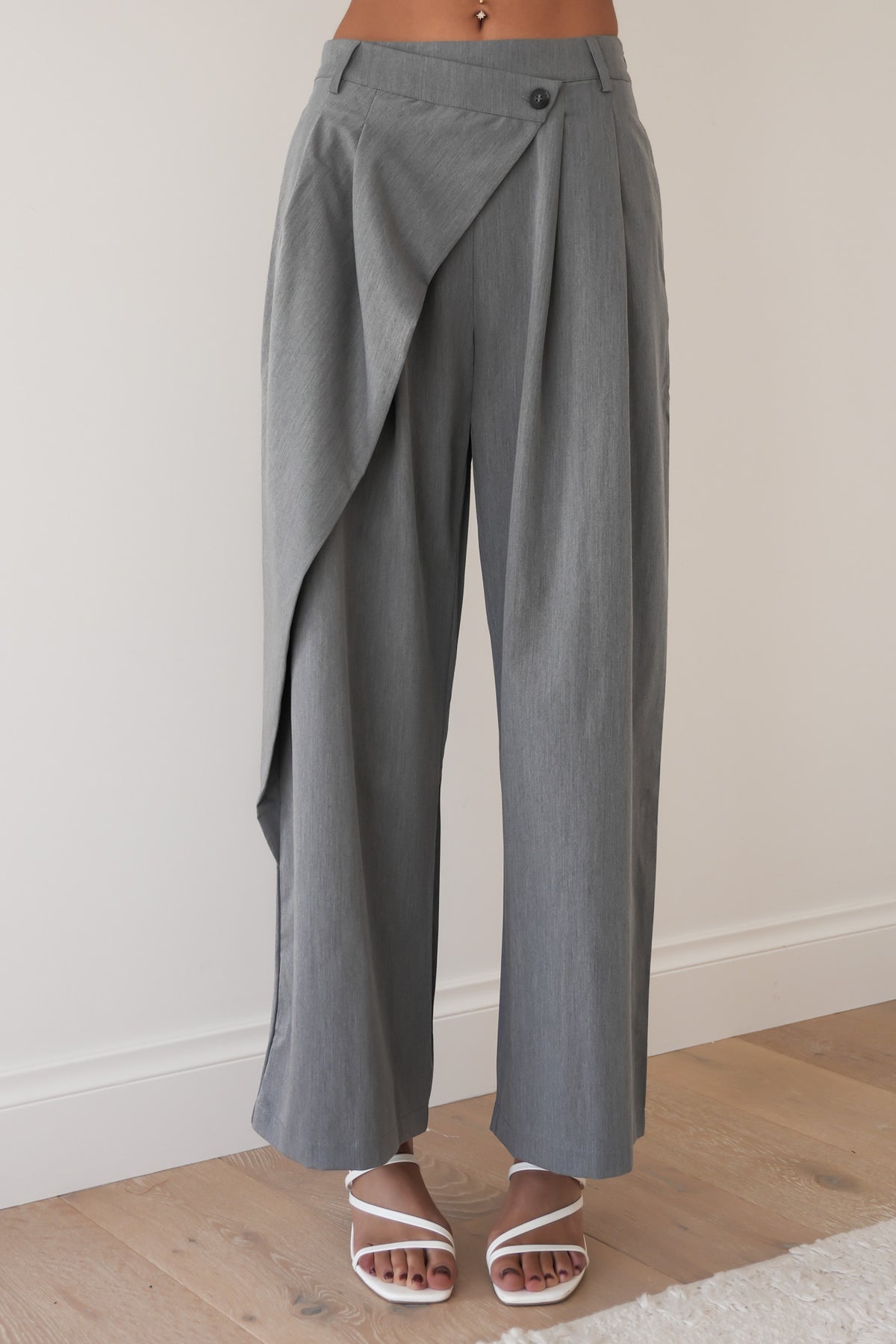 Bailee Asym Pant Grey