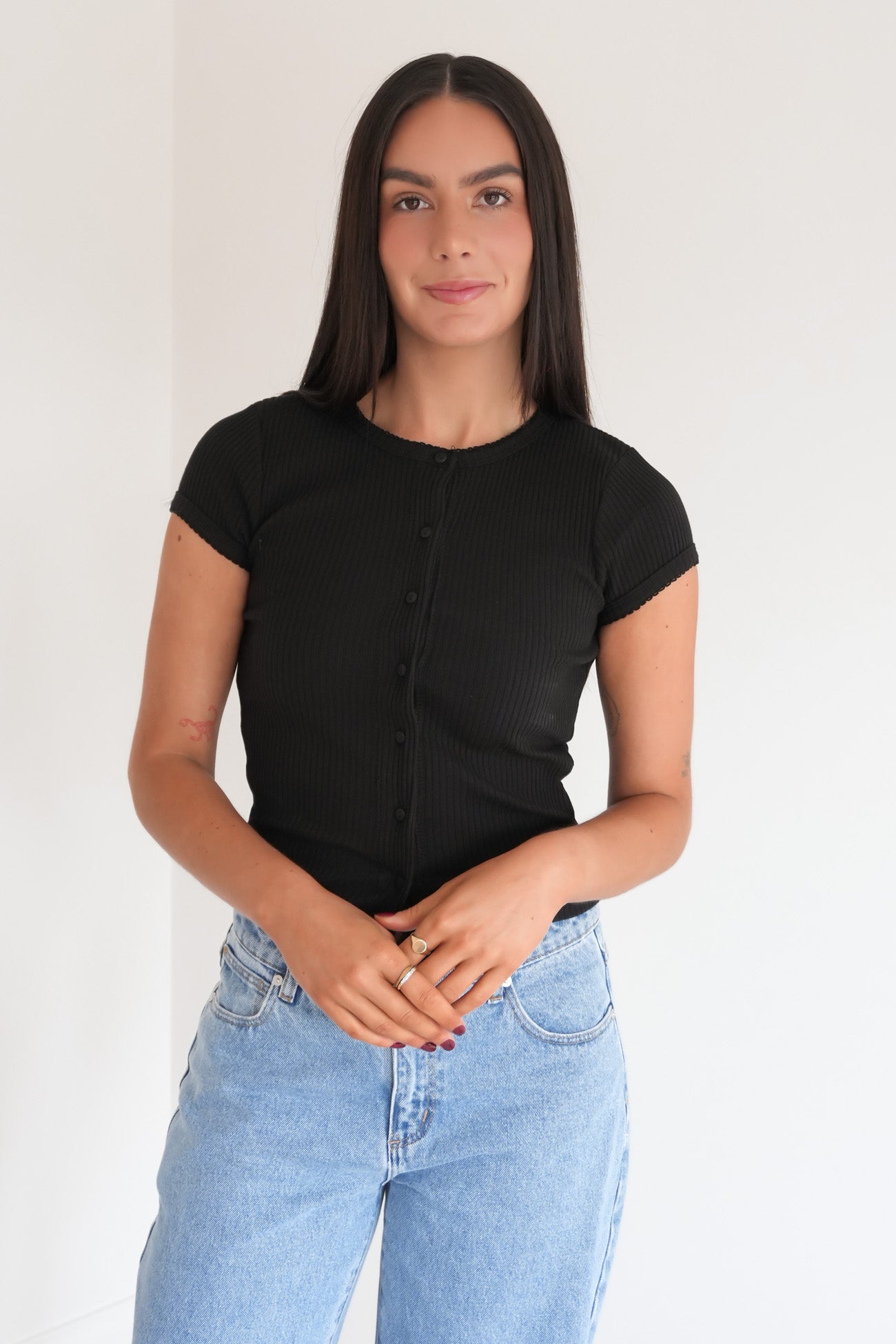 Bailey Knit Top Black