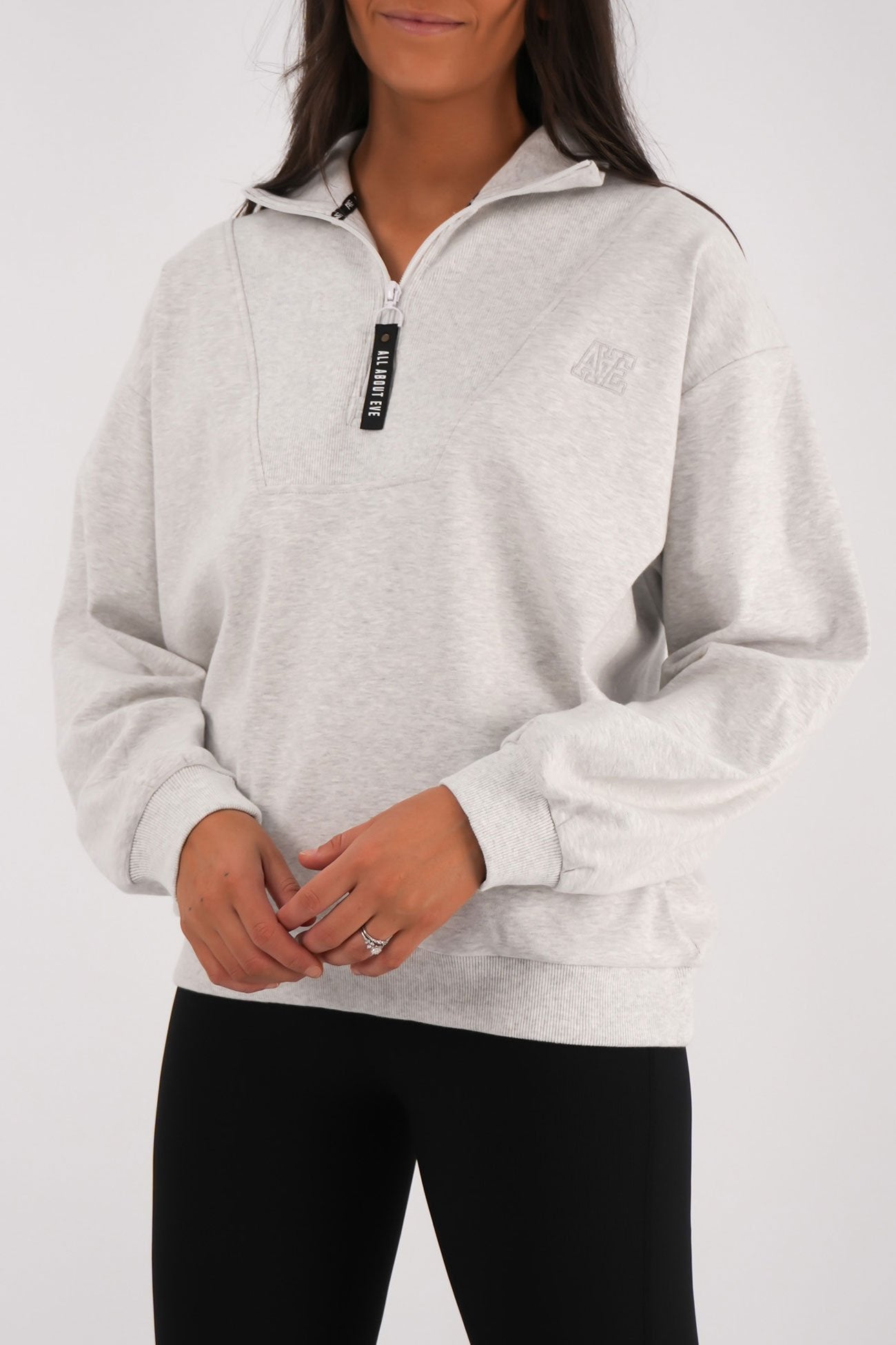 Balance 1/4 Zip Snow Marle