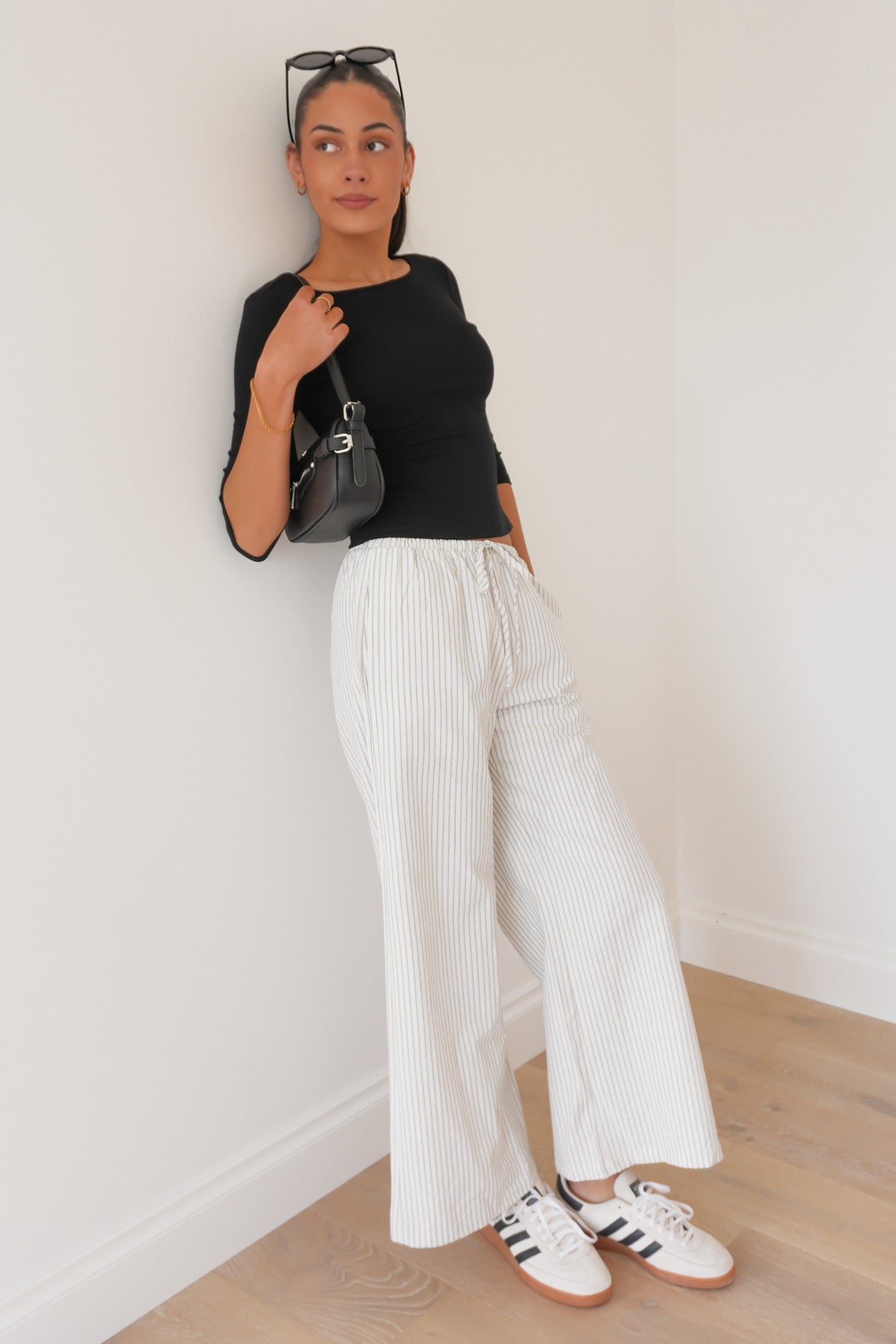Baylea Pant White Pinstripe