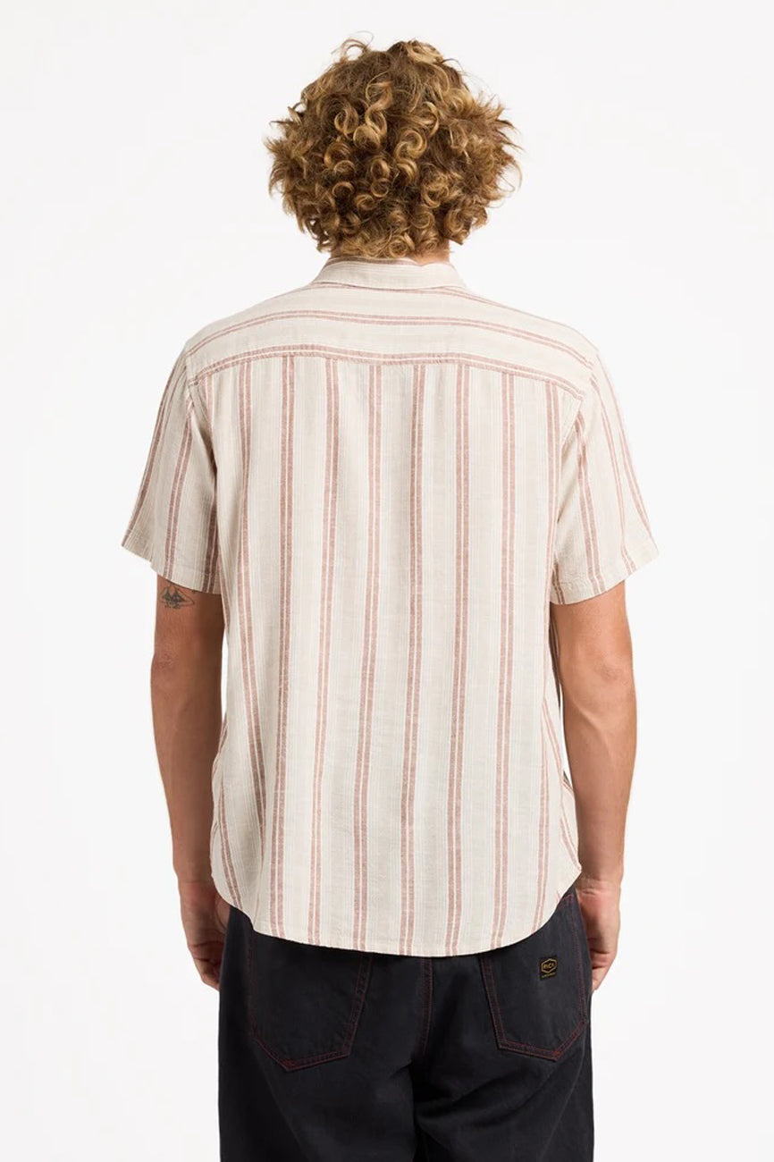 Beat Stripe Short Sleeve Shirt Light Khaki