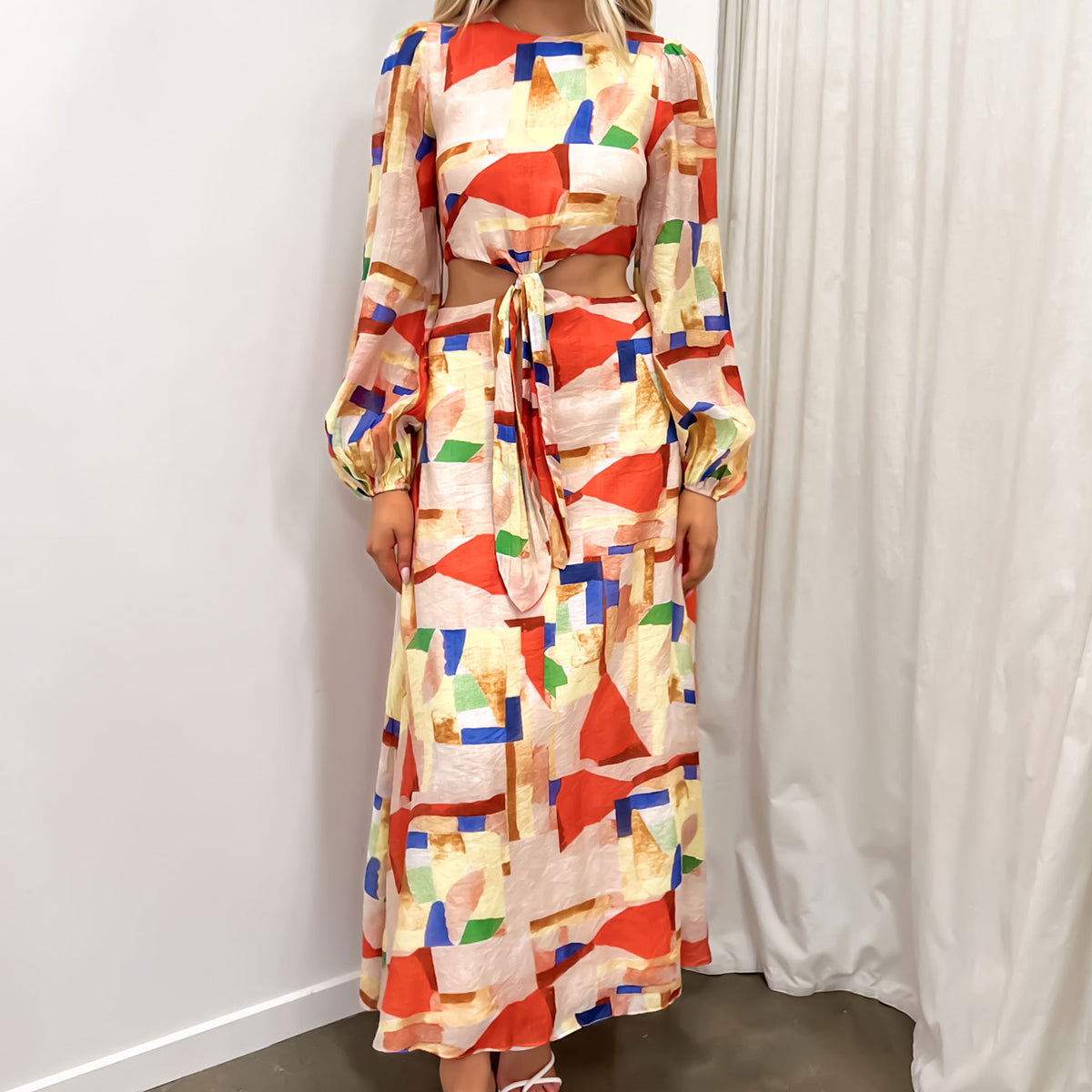 chinese dress ladies Beatrix Maxi Dress Rust Multi