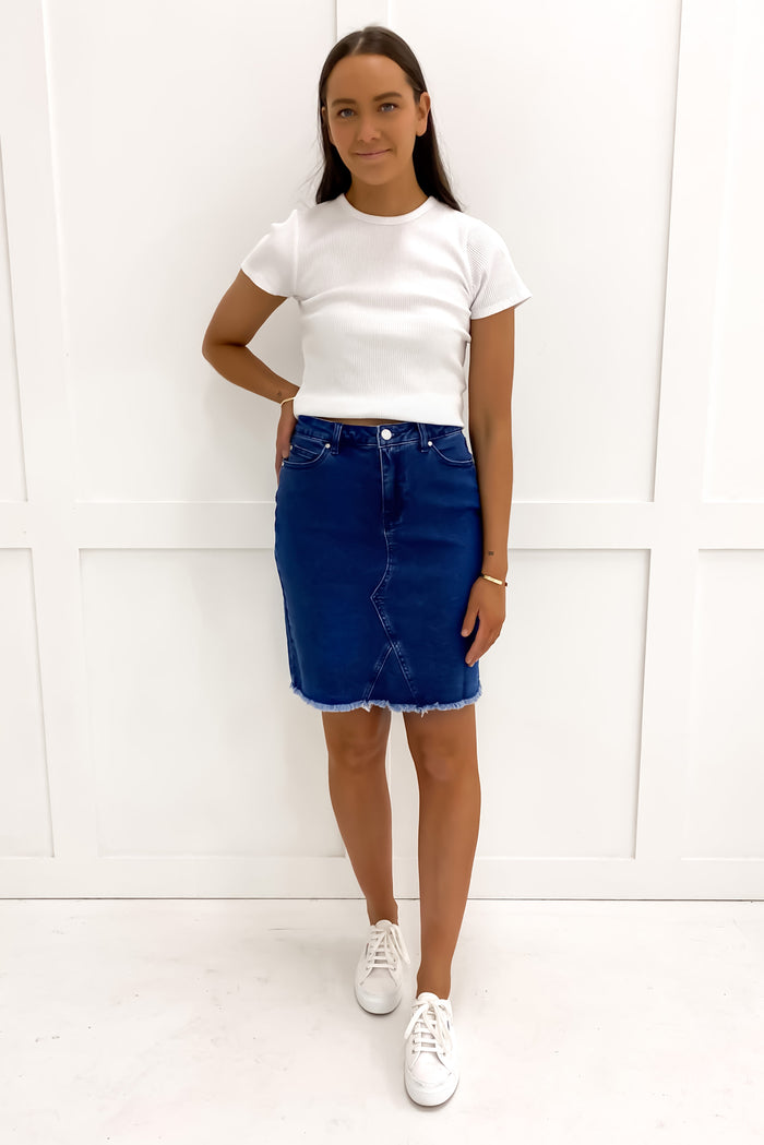 Belle Mini Skirt - Blue Sequined