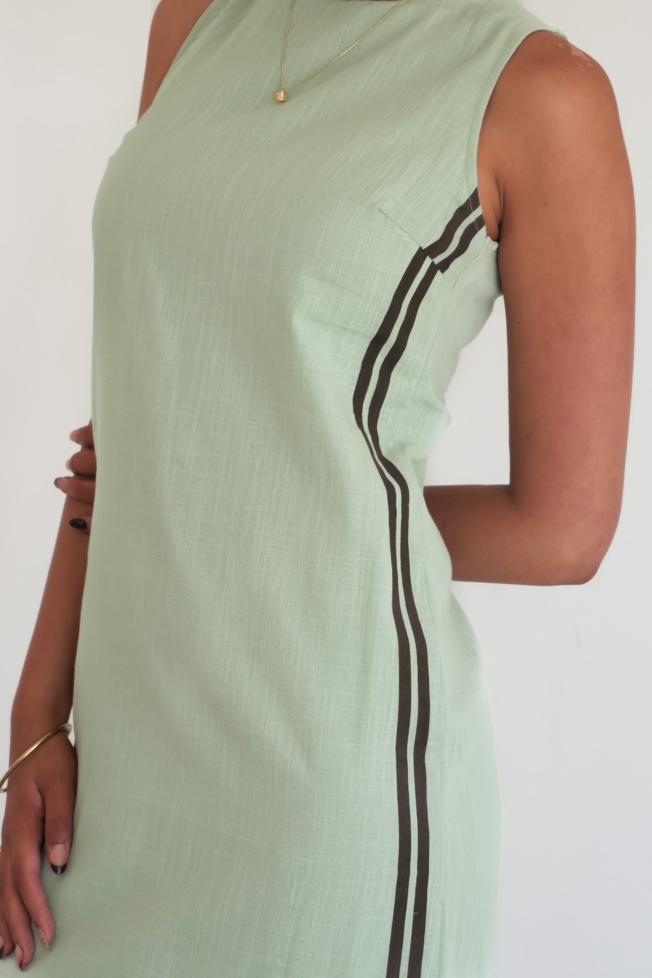 Bessie Midi Dress Sage Brown