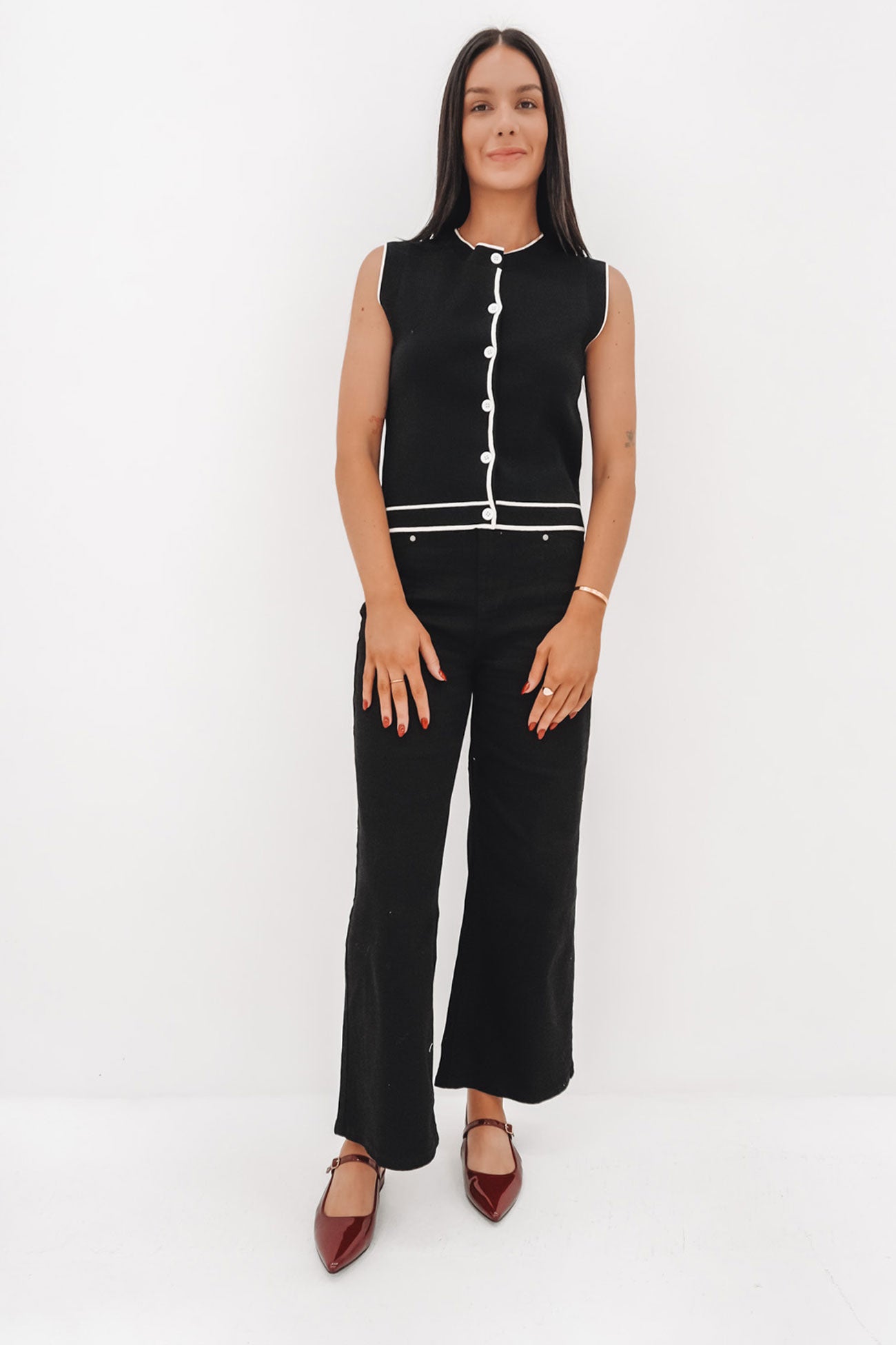 Beyonce Knit Top Black