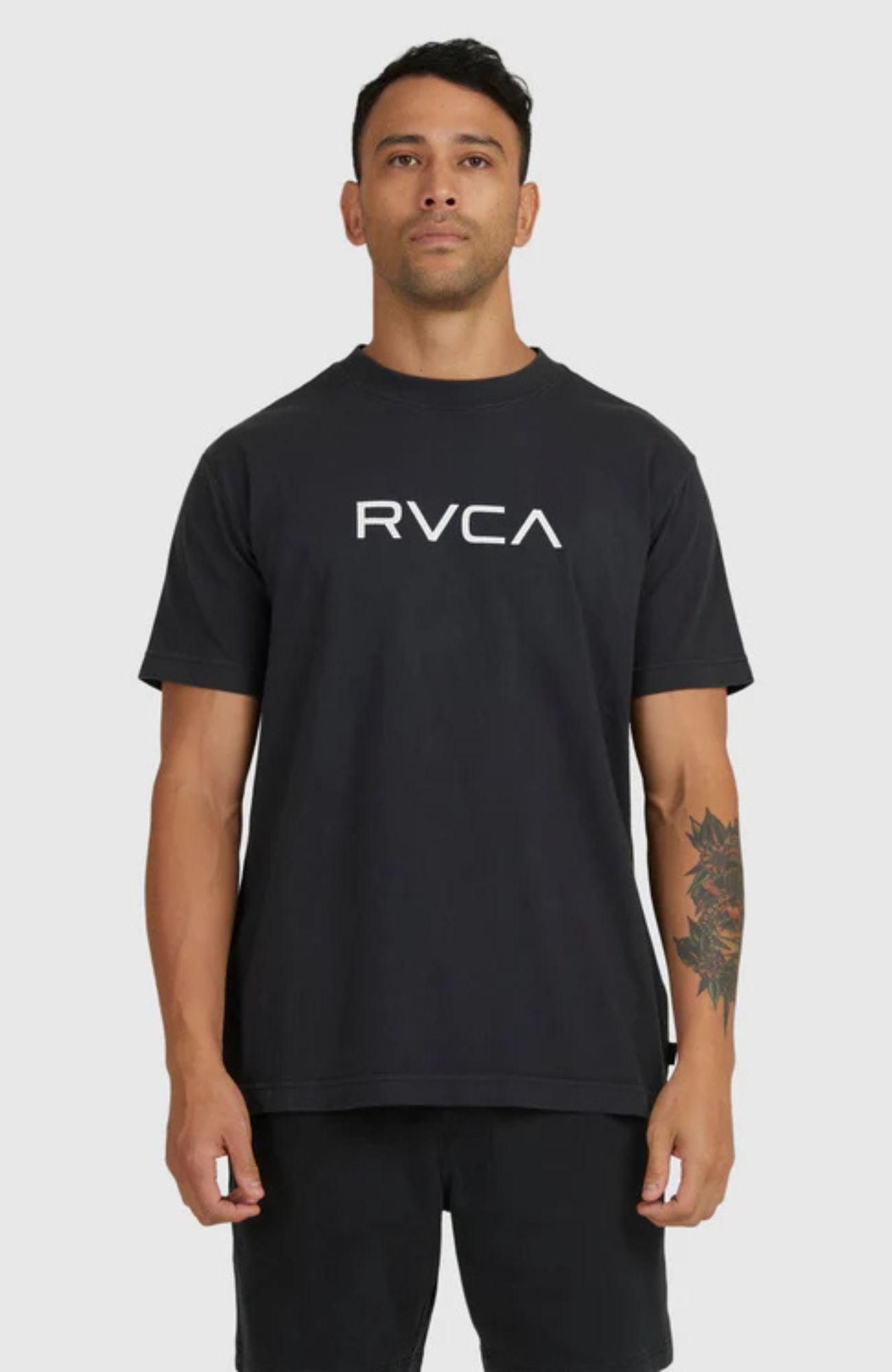 Big RVCA Washed Short Sleeve Tee RVCA Black