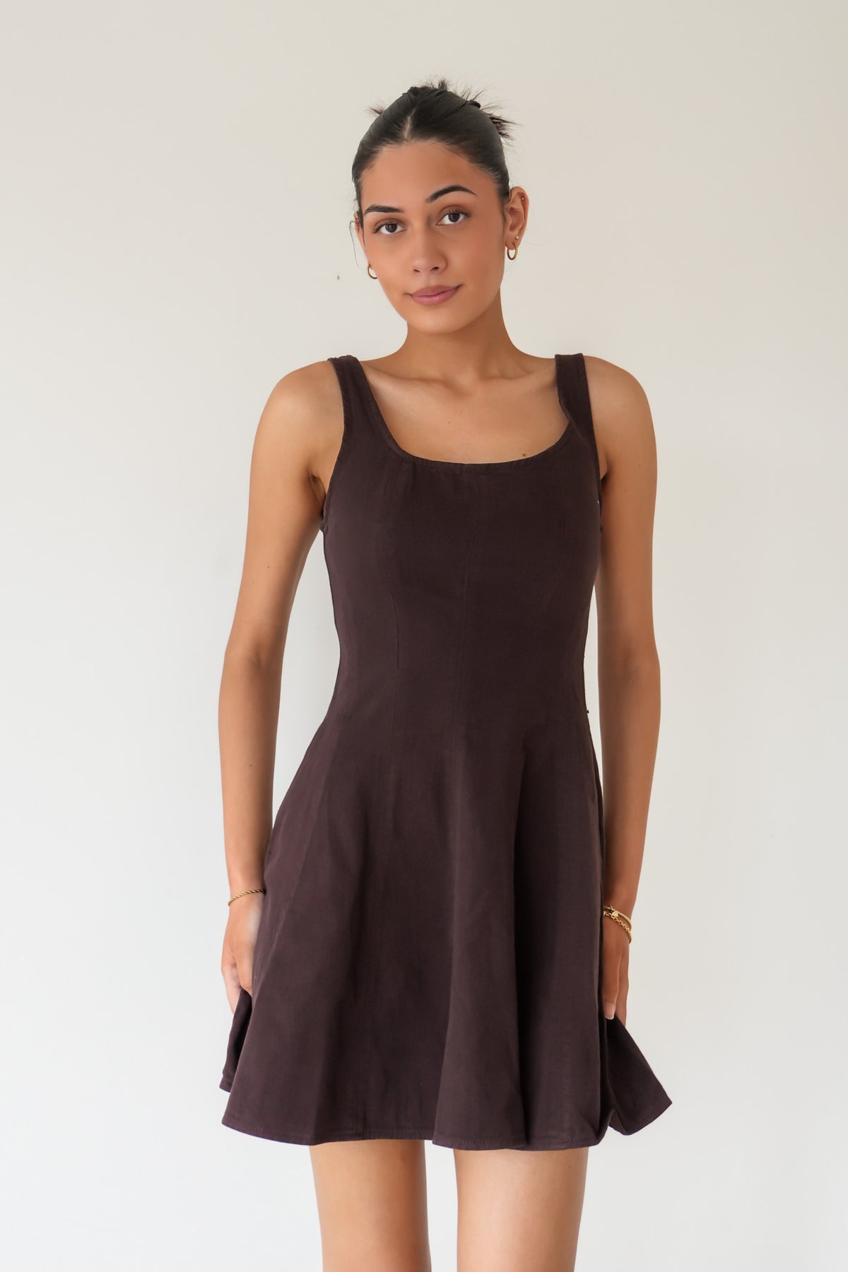 Blakey Mini Dress Brown