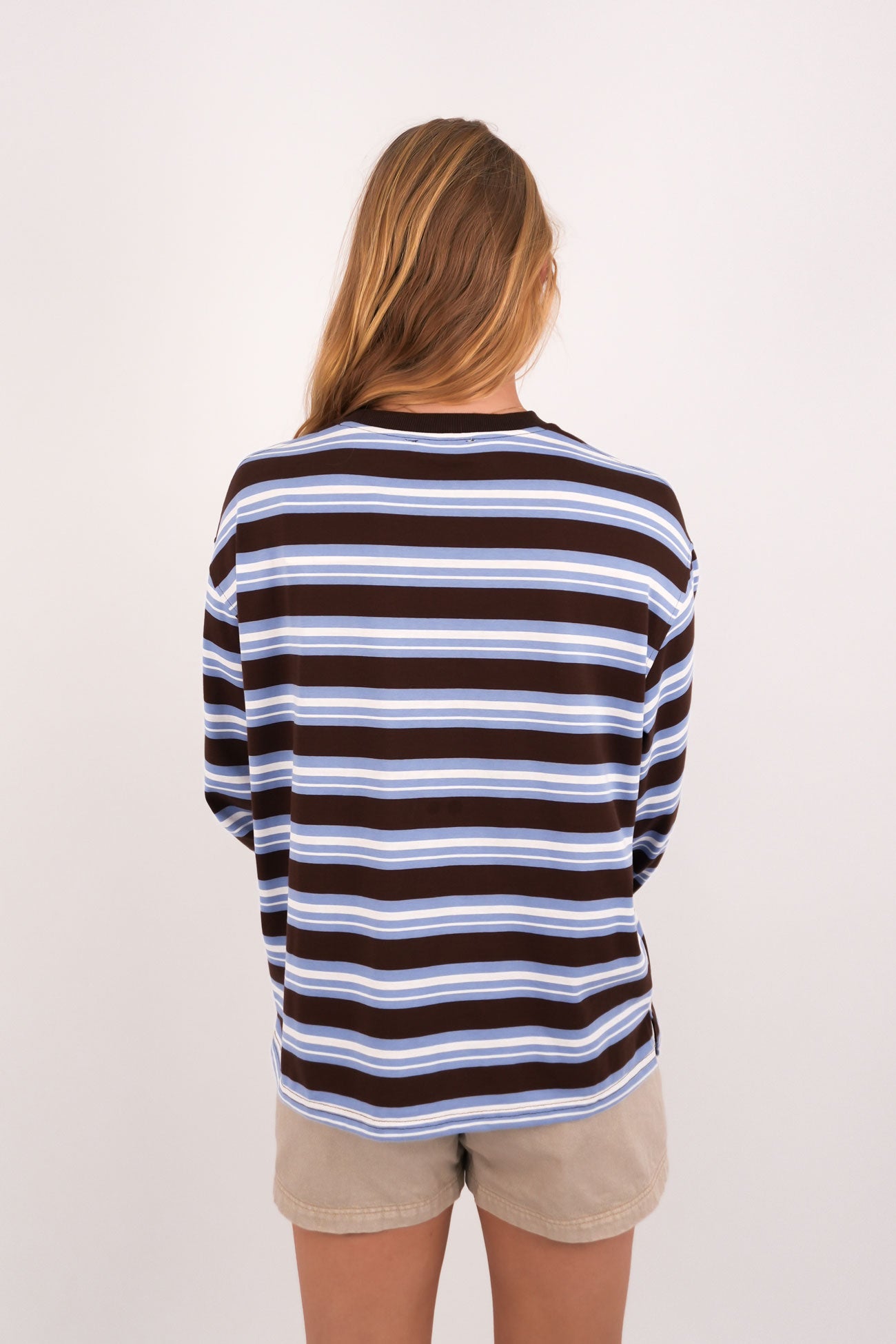 Blaze Long Sleeve Tee Blue Brown