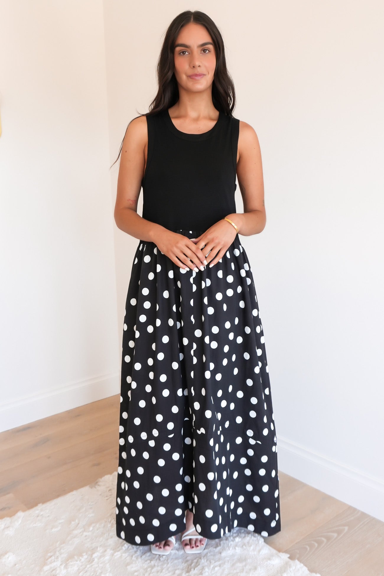 Bohdi Maxi Dress Black Polka Dot