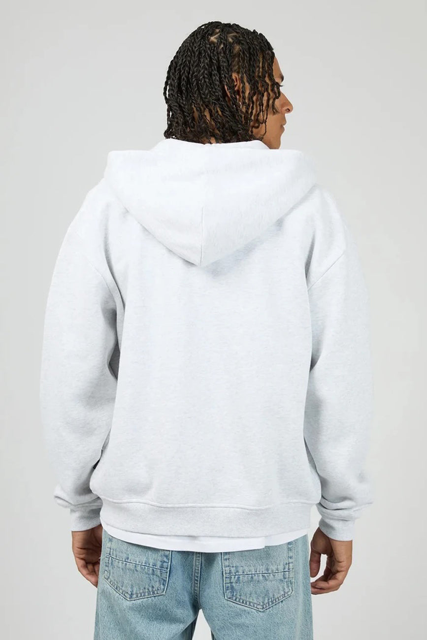 Box Zip Hoodie Grey Marle