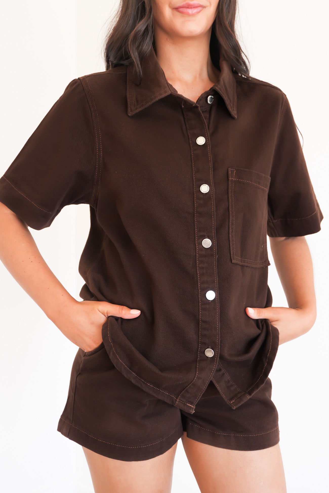 Brandon Denim Shirt Chocolate