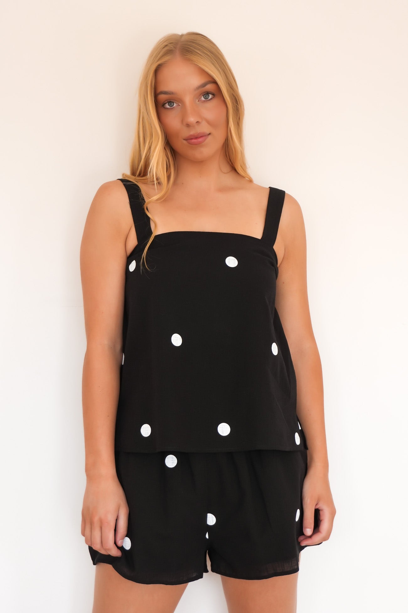 Briella Set Black Polka Dot