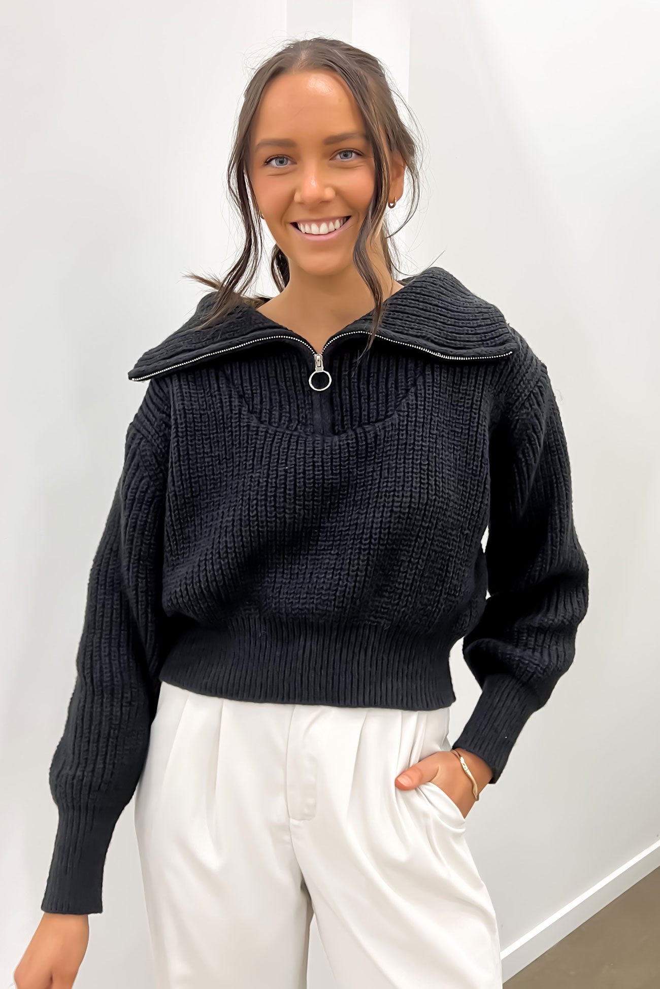 Briony 1/4 Zip Knit Jumper