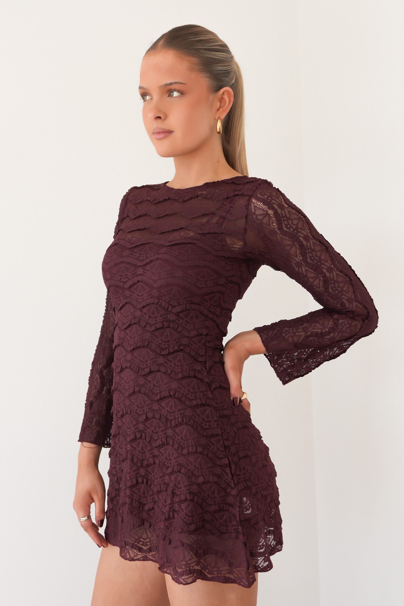 Brock Mini Dress Plum
