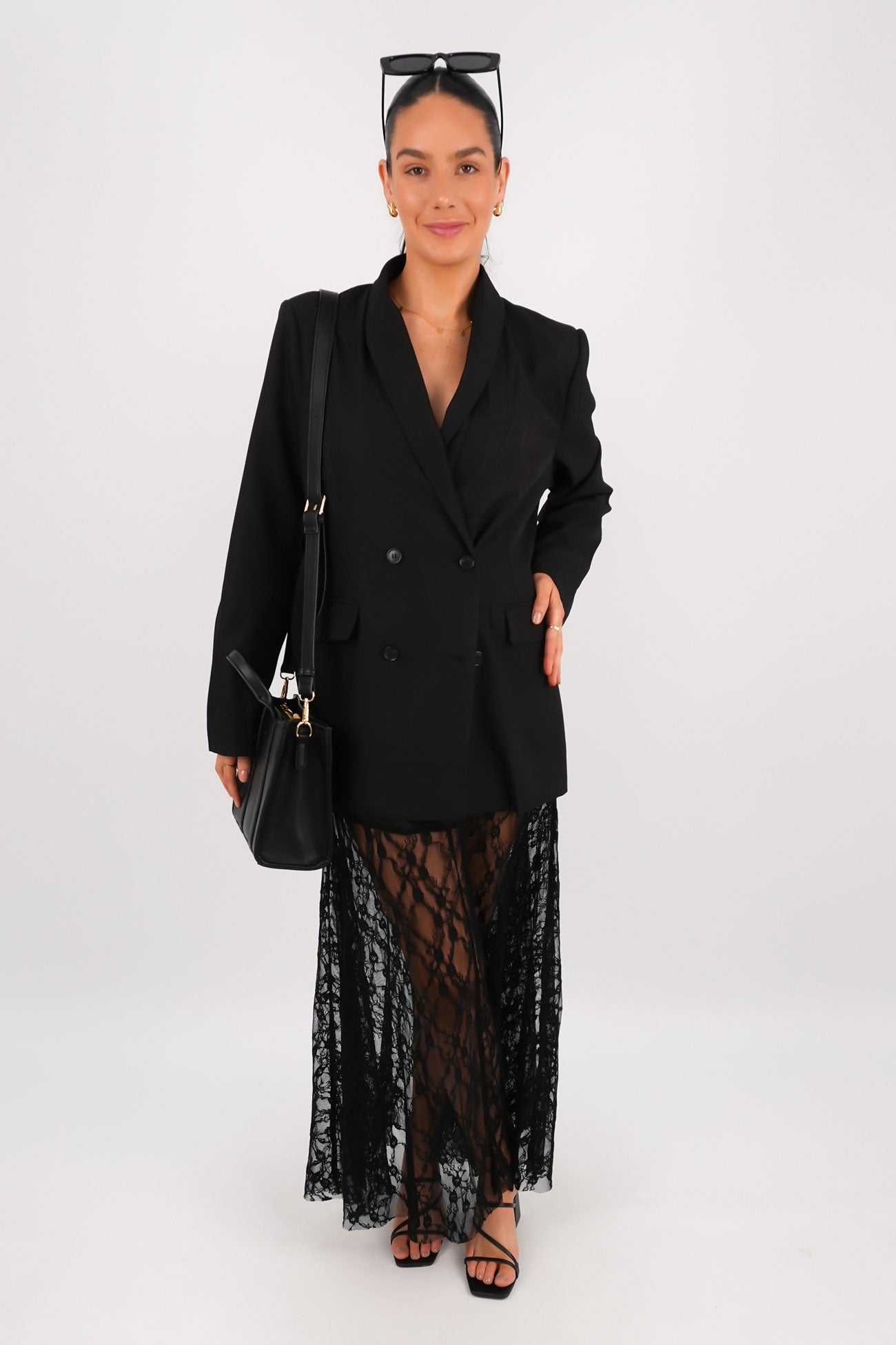 Brody Lace Maxi Skirt Black